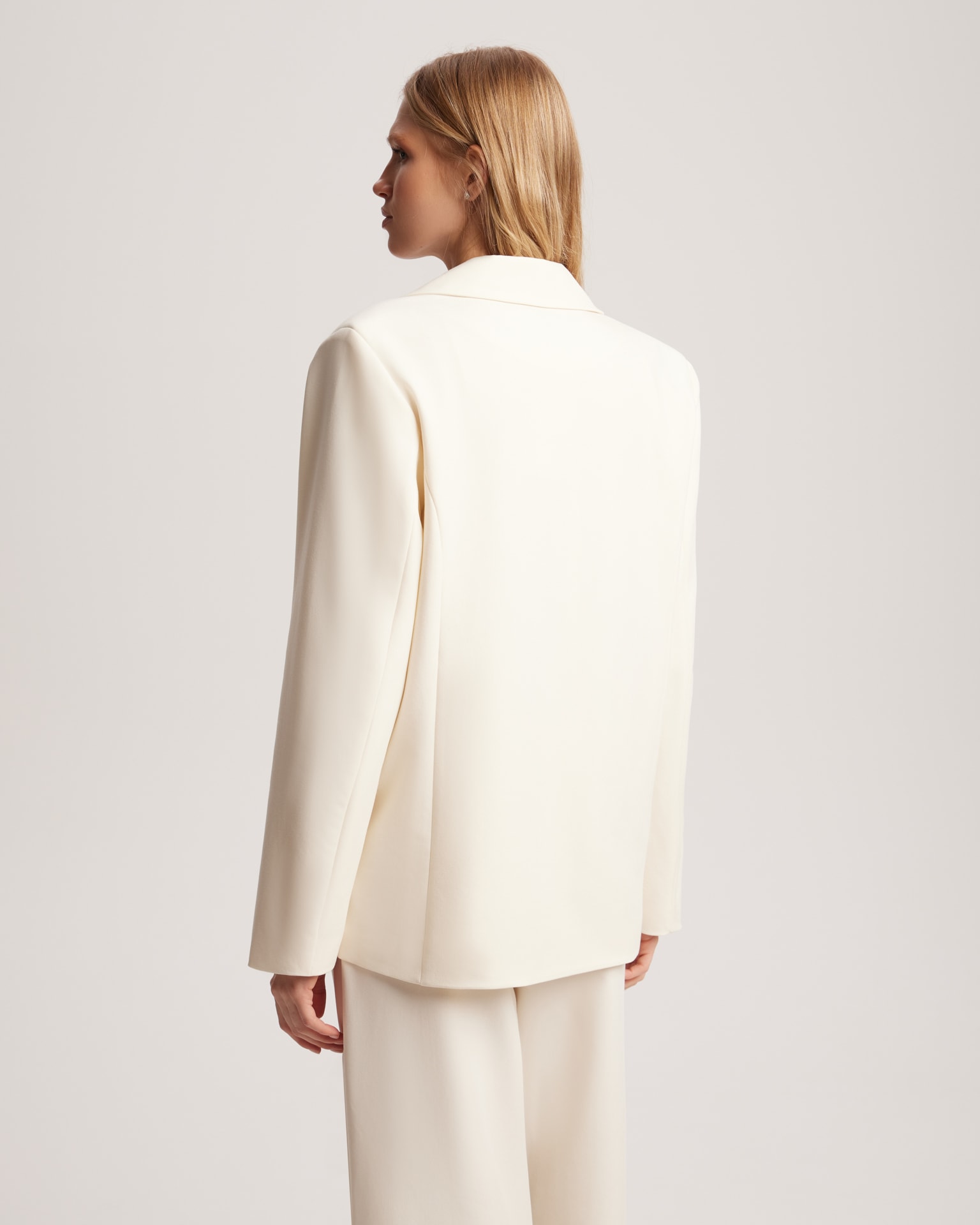 Straight-cut jacket in milky color, Milk — photo 4