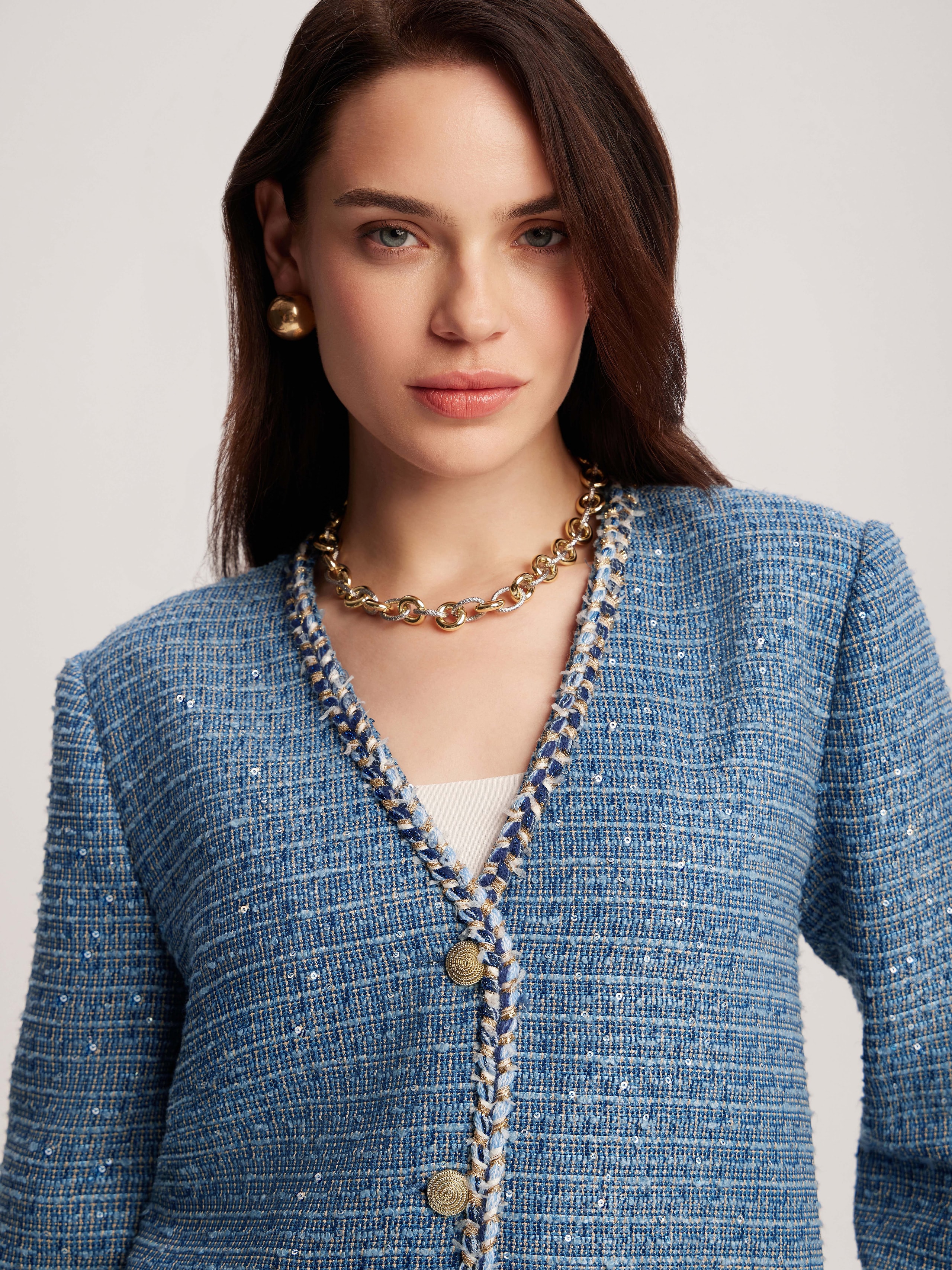 Tweed jacket, Blue — photo 7