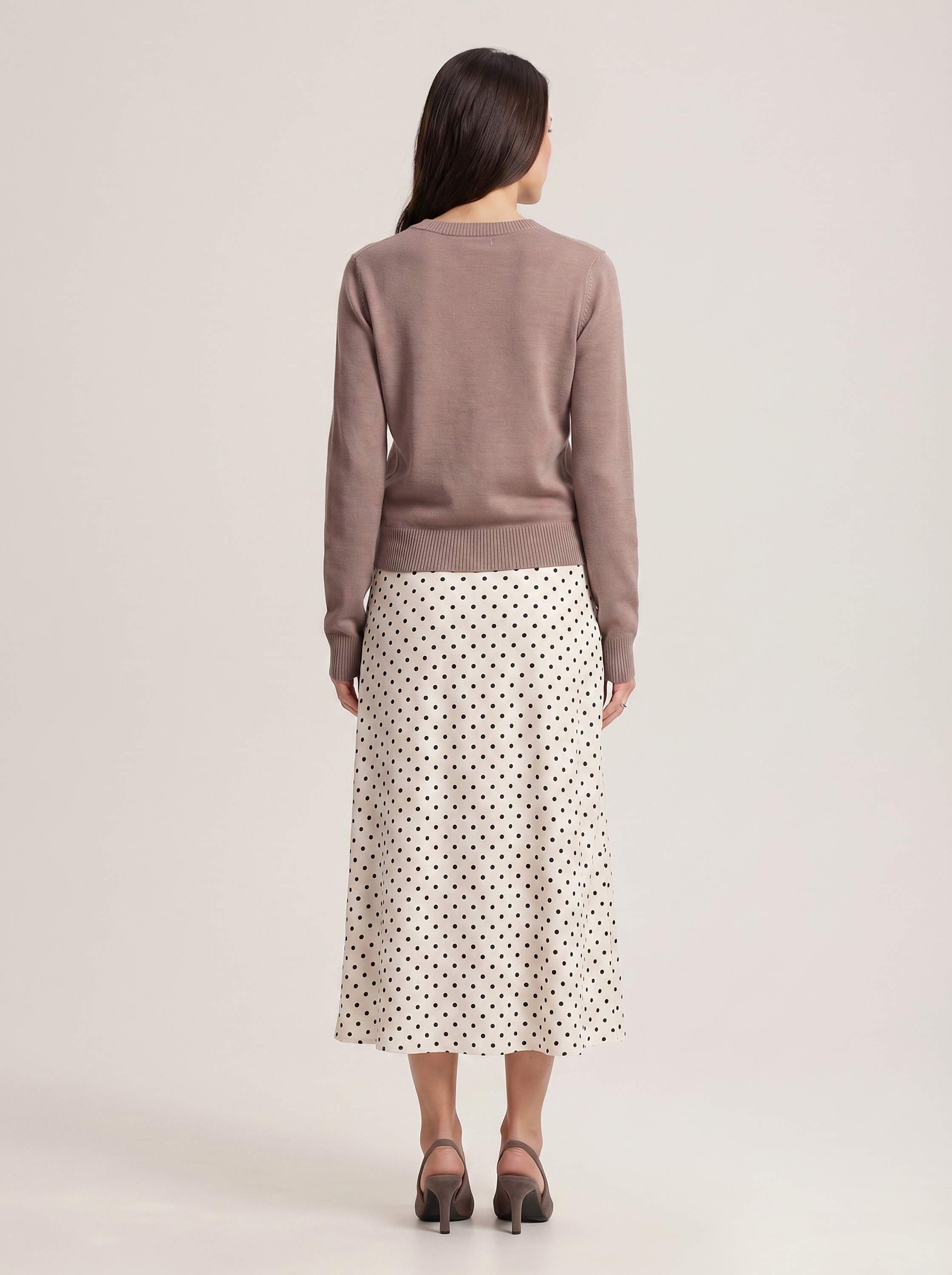 Jumper in coffee colour, Beige — photo 5