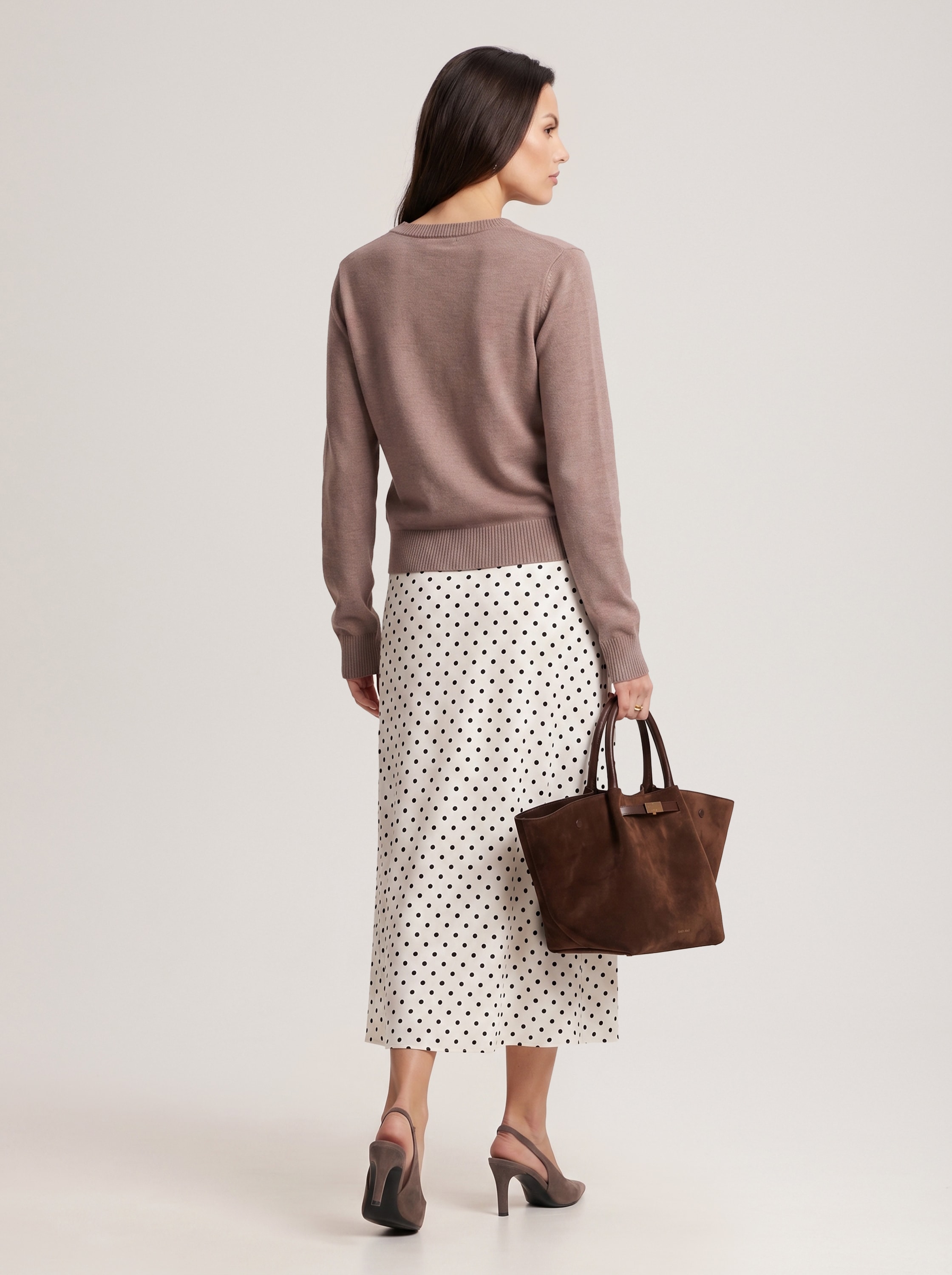 Jumper in coffee colour, Beige — photo 9