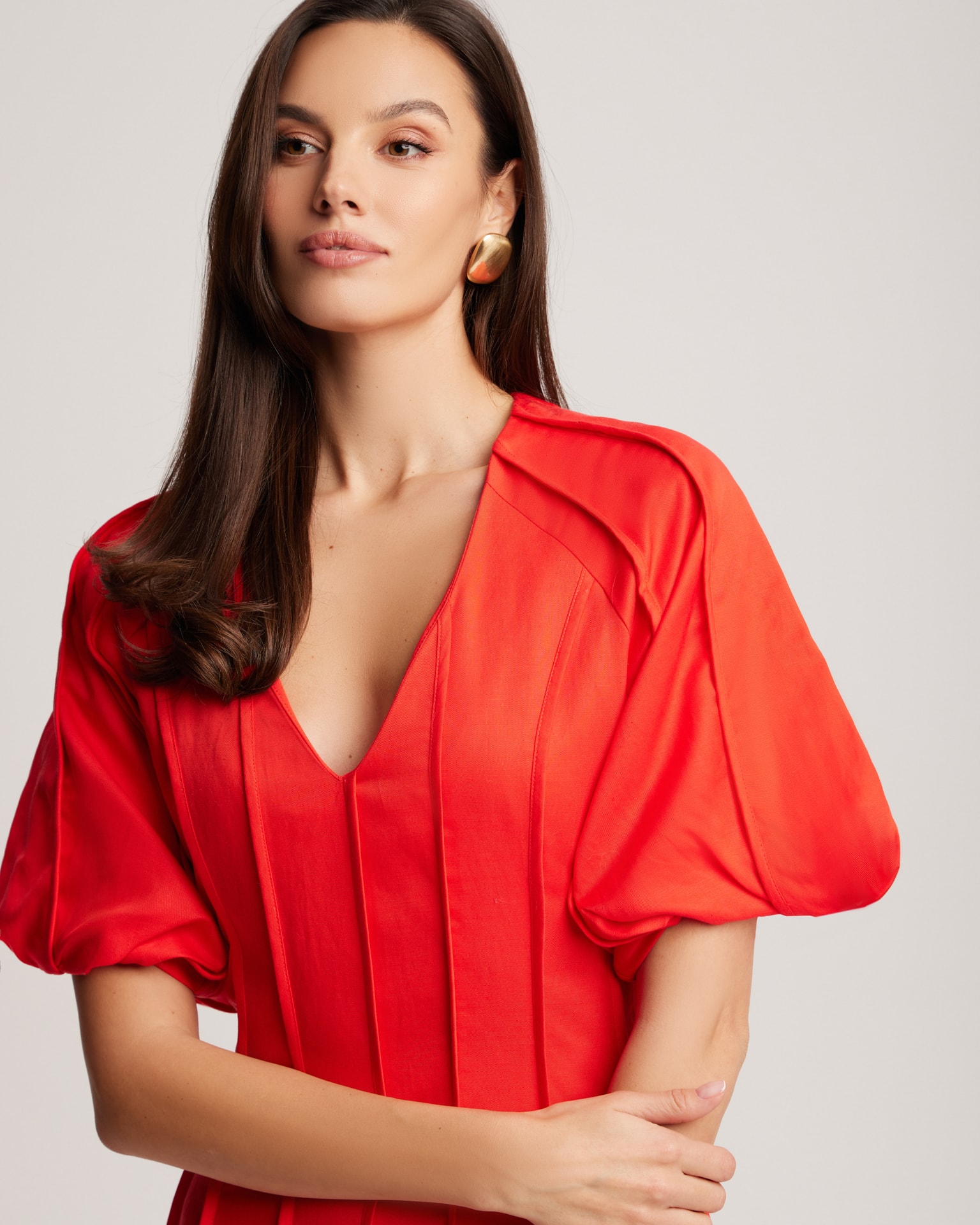 Red Mini Dress, Red — photo 3