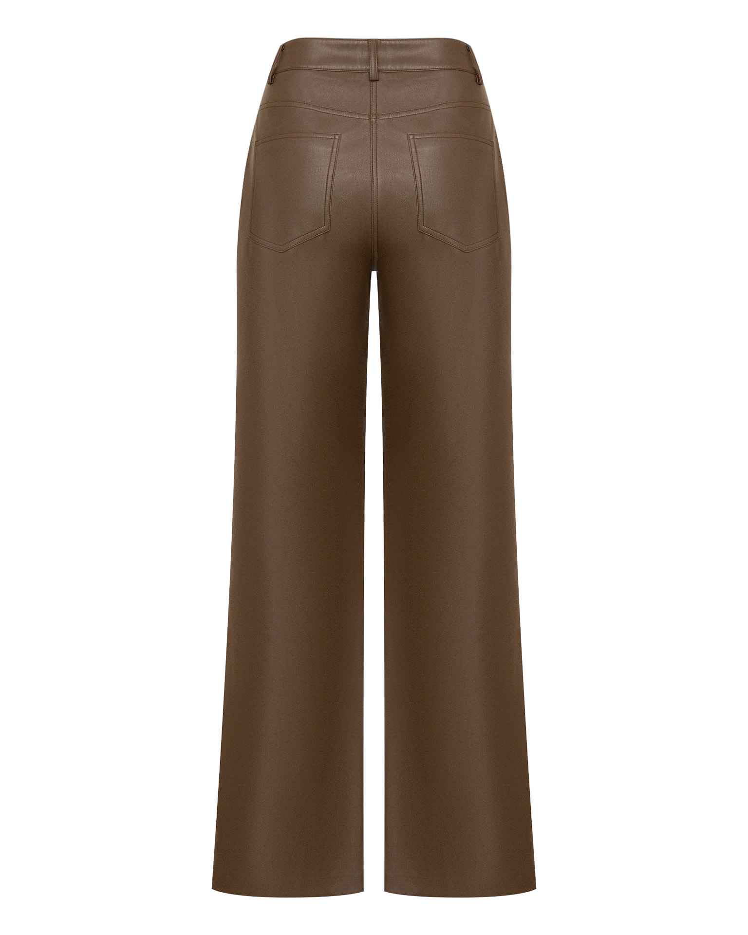 Eco-leather trousers, Chocolate — photo 7