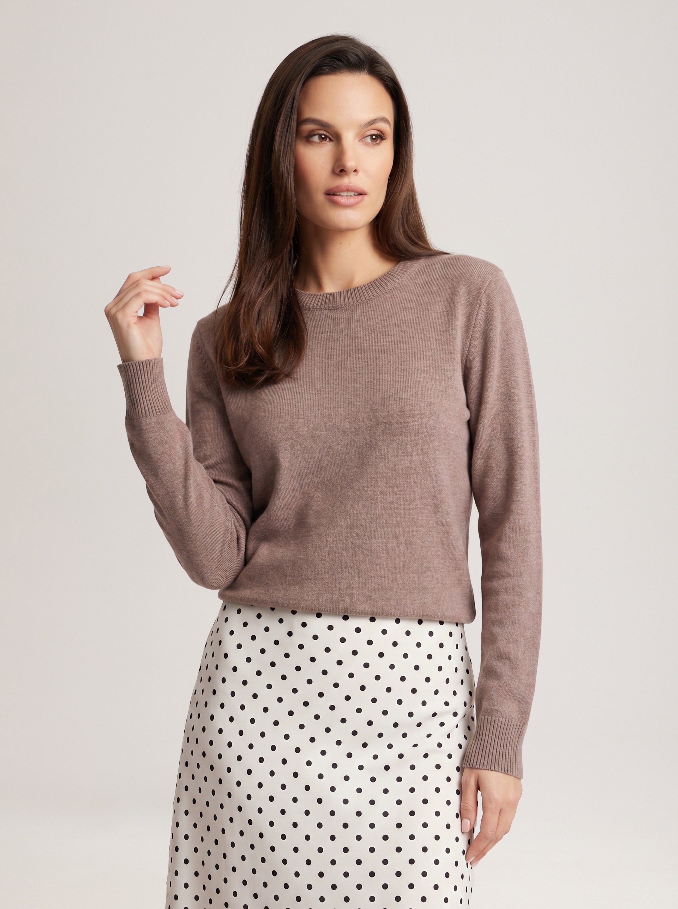 Jumper in coffee colour, Beige