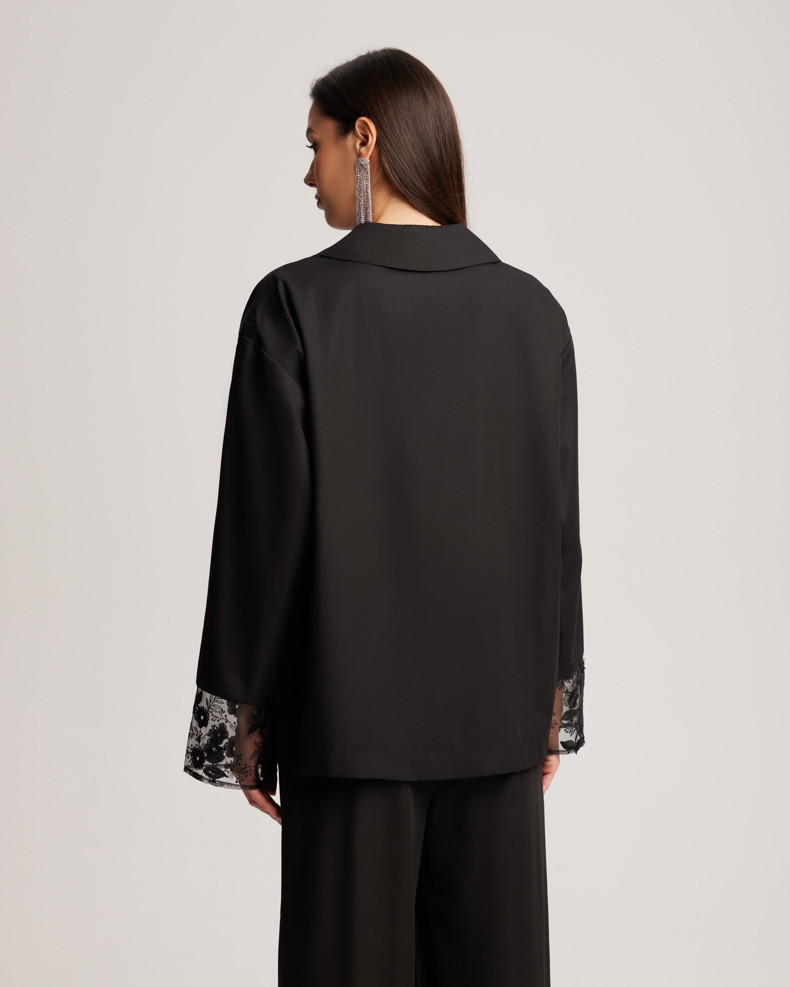 Set with Lace Inserts, Black — photo 10