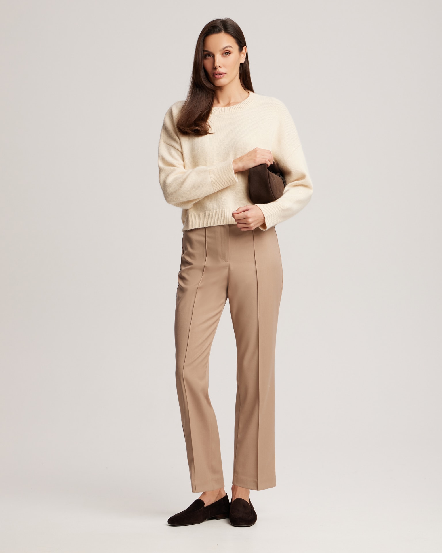 Cropped beige jumper, Beige — photo 2