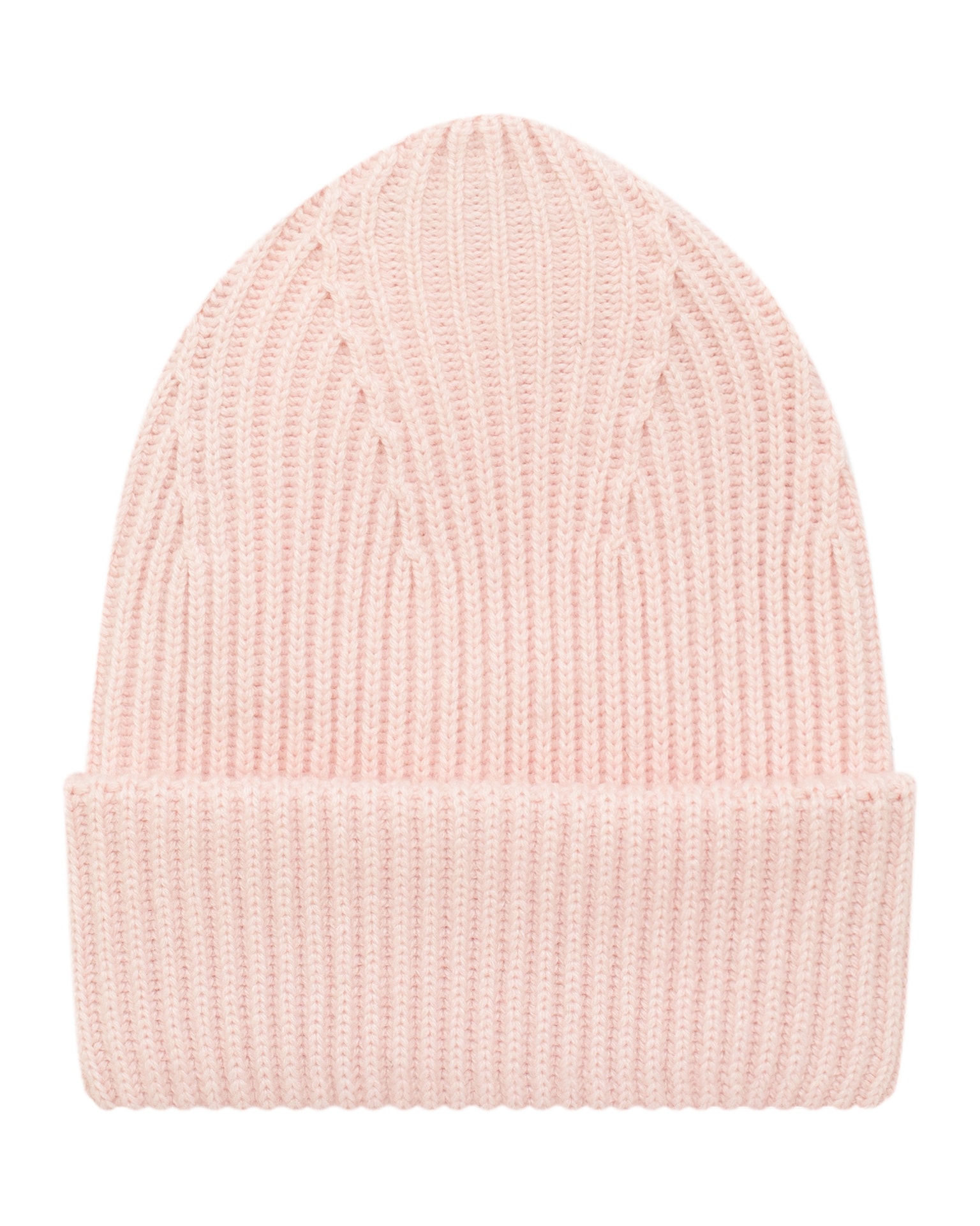 Textured Rib Knit Wool Hat in Pink, Pink — photo 2