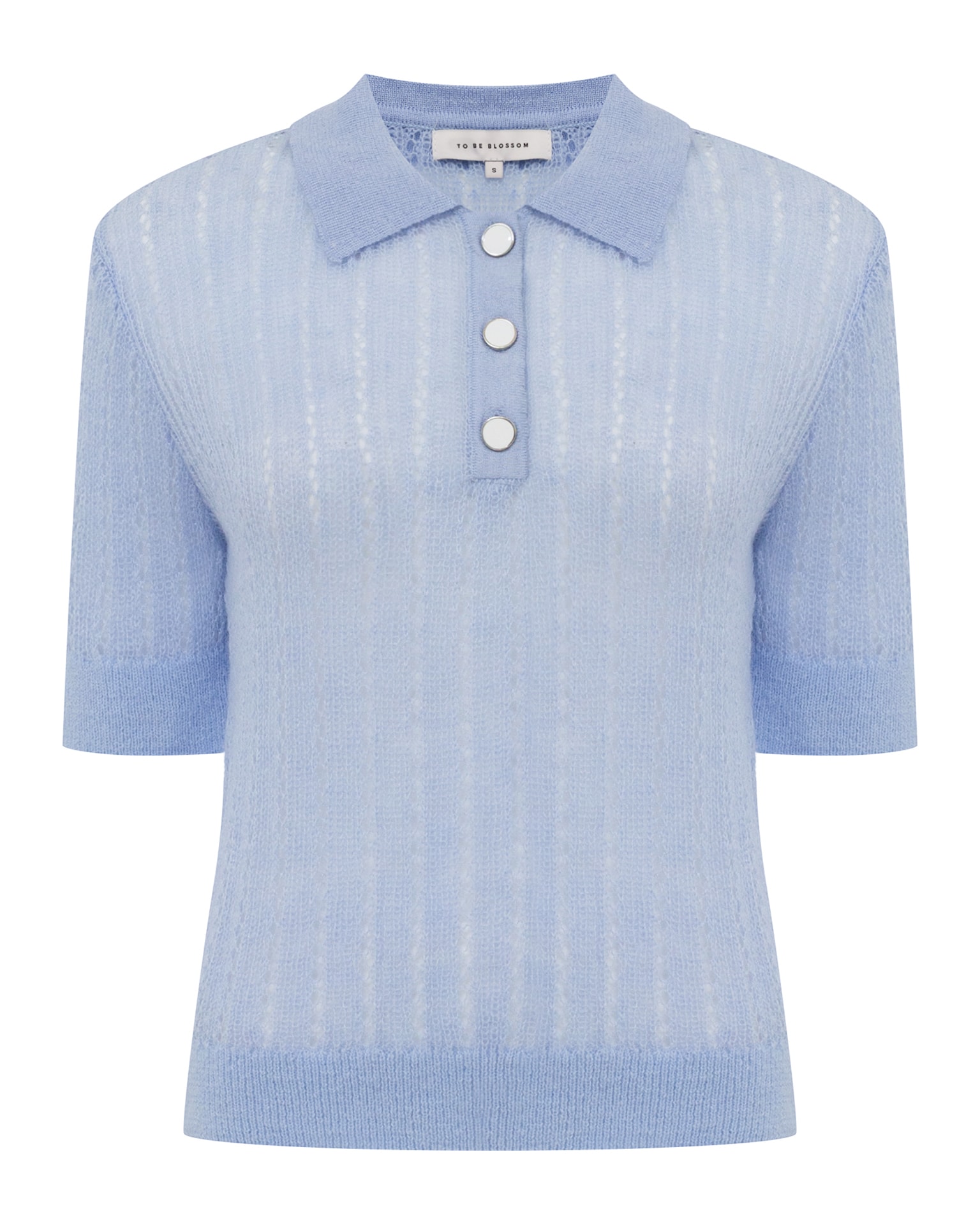 Knit polo jumper, Light Blue — photo 7