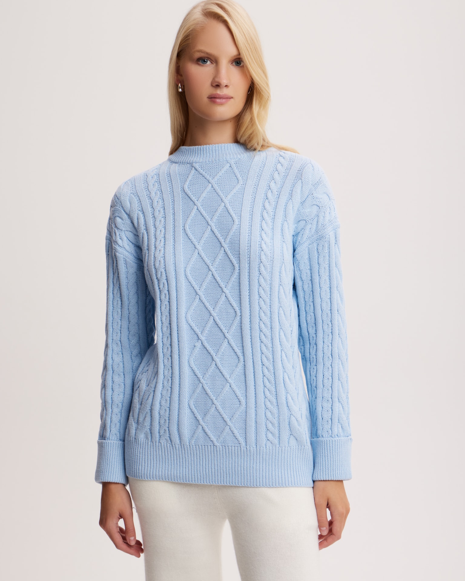 Textured jumper in blue, Sky Blue — photo 4