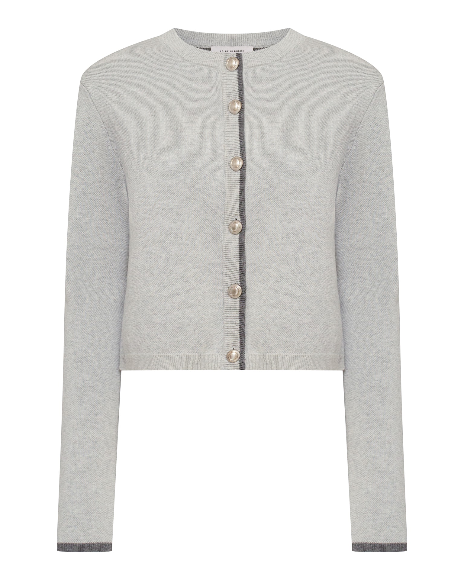 Cropped cardigan, Light grey — photo 6