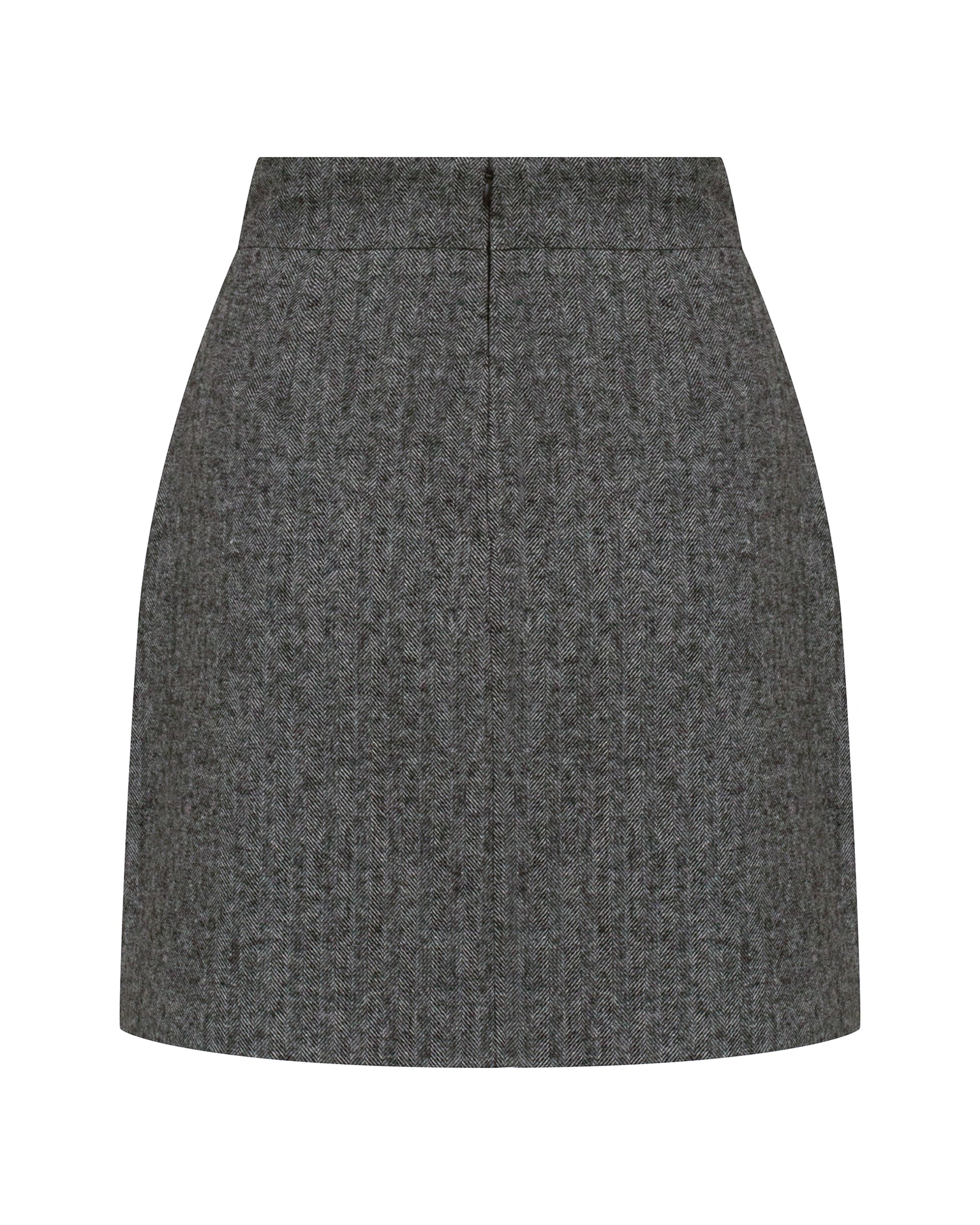 High-waisted wool skirt, Dark Grey — photo 10