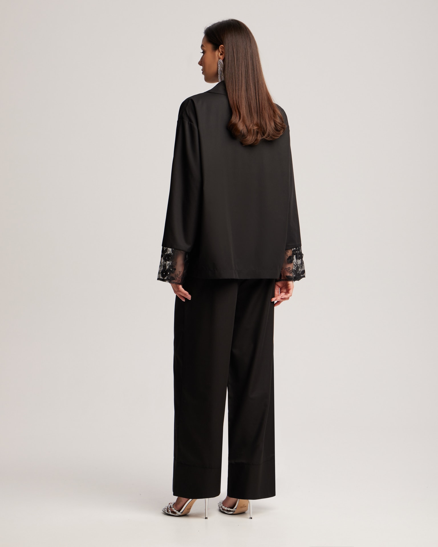 Set with Lace Inserts, Black — photo 9