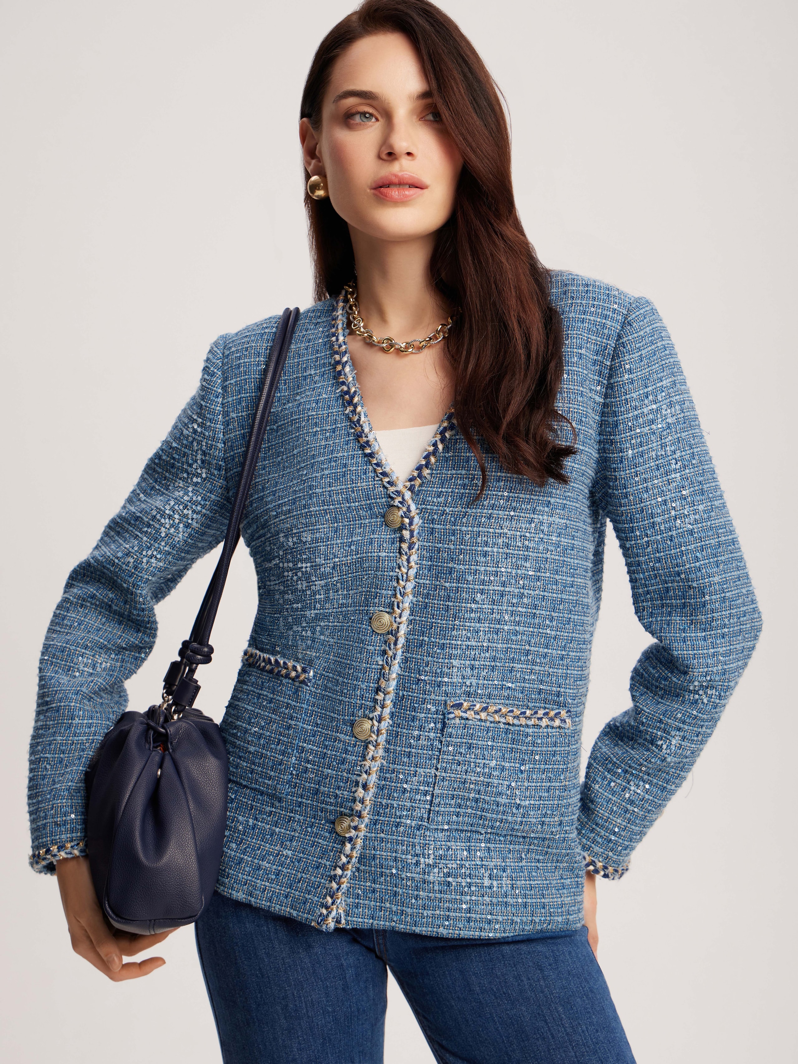Tweed jacket, Blue