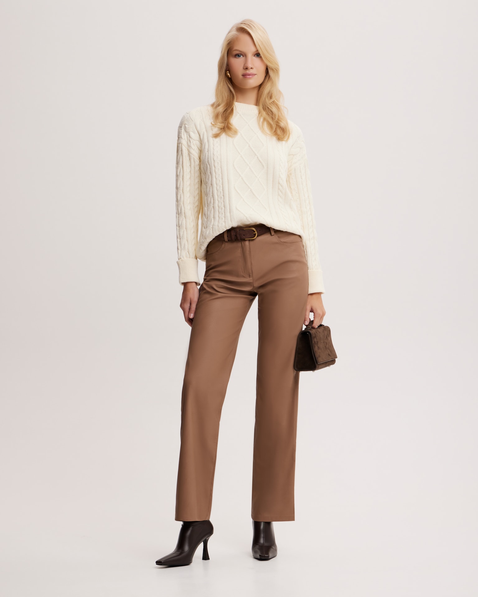 Textured jumper in white, White — photo 4