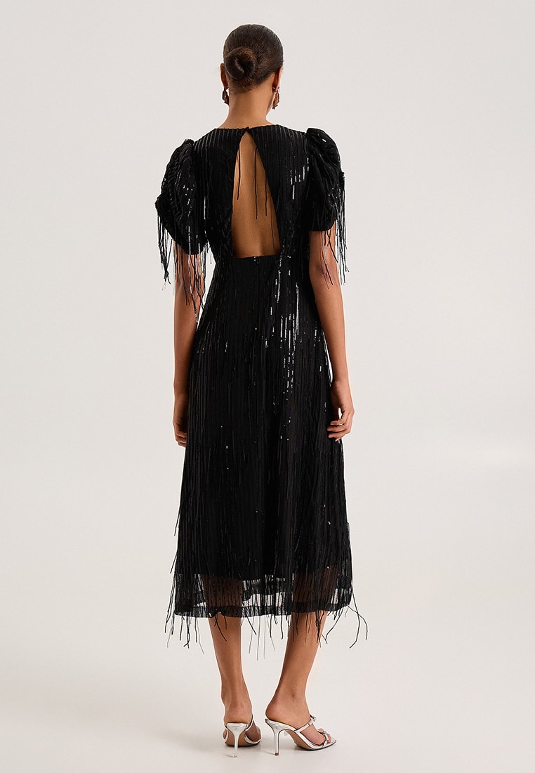 Sequin dress, Black — photo 4