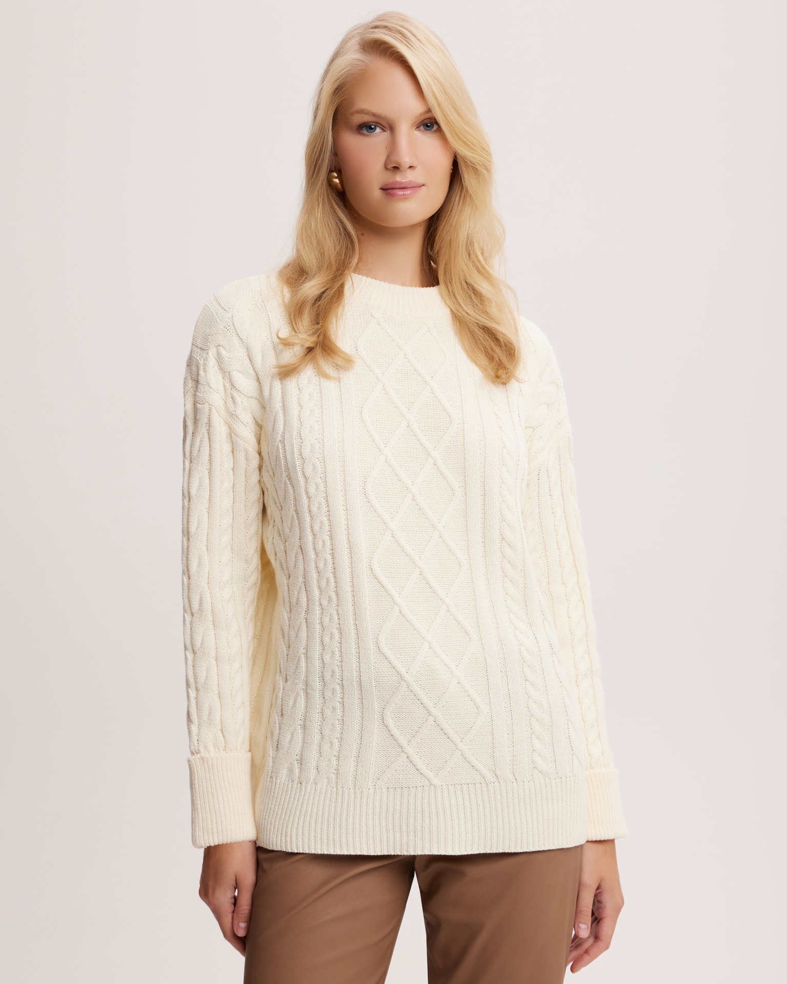 Textured jumper in white, White — photo 2