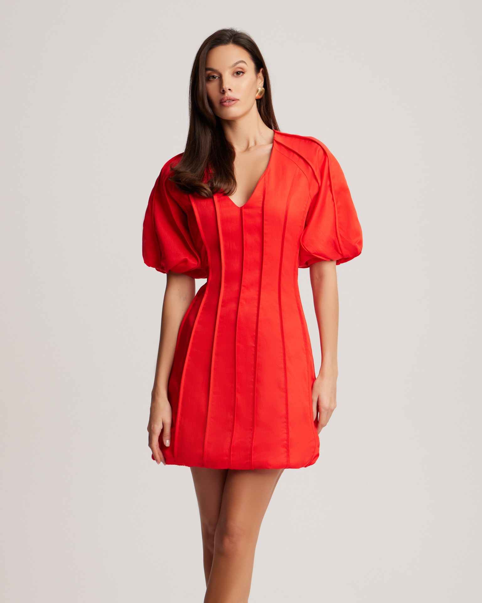 Red Mini Dress, Red — photo 2