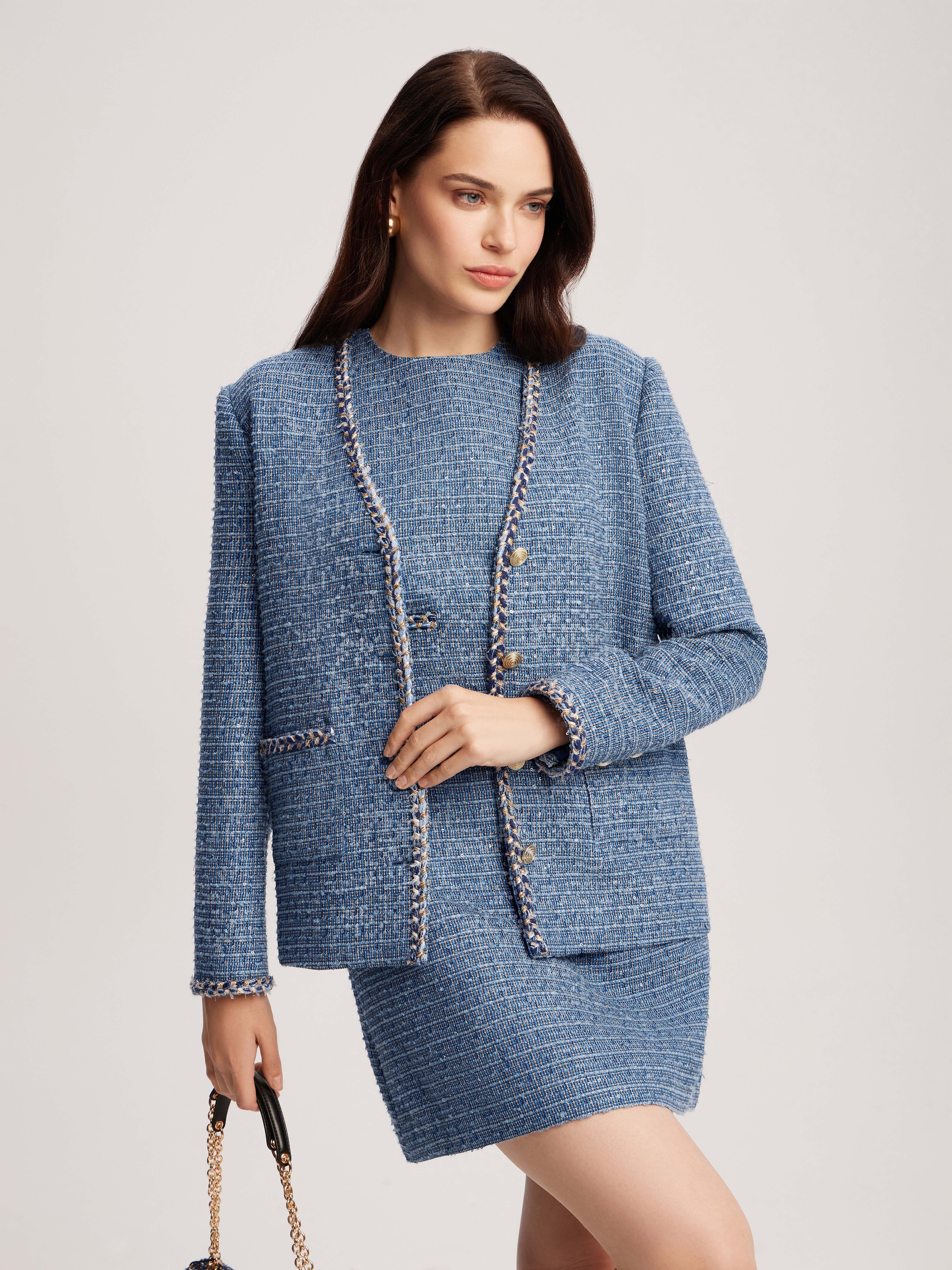 Tweed jacket, Blue — photo 3