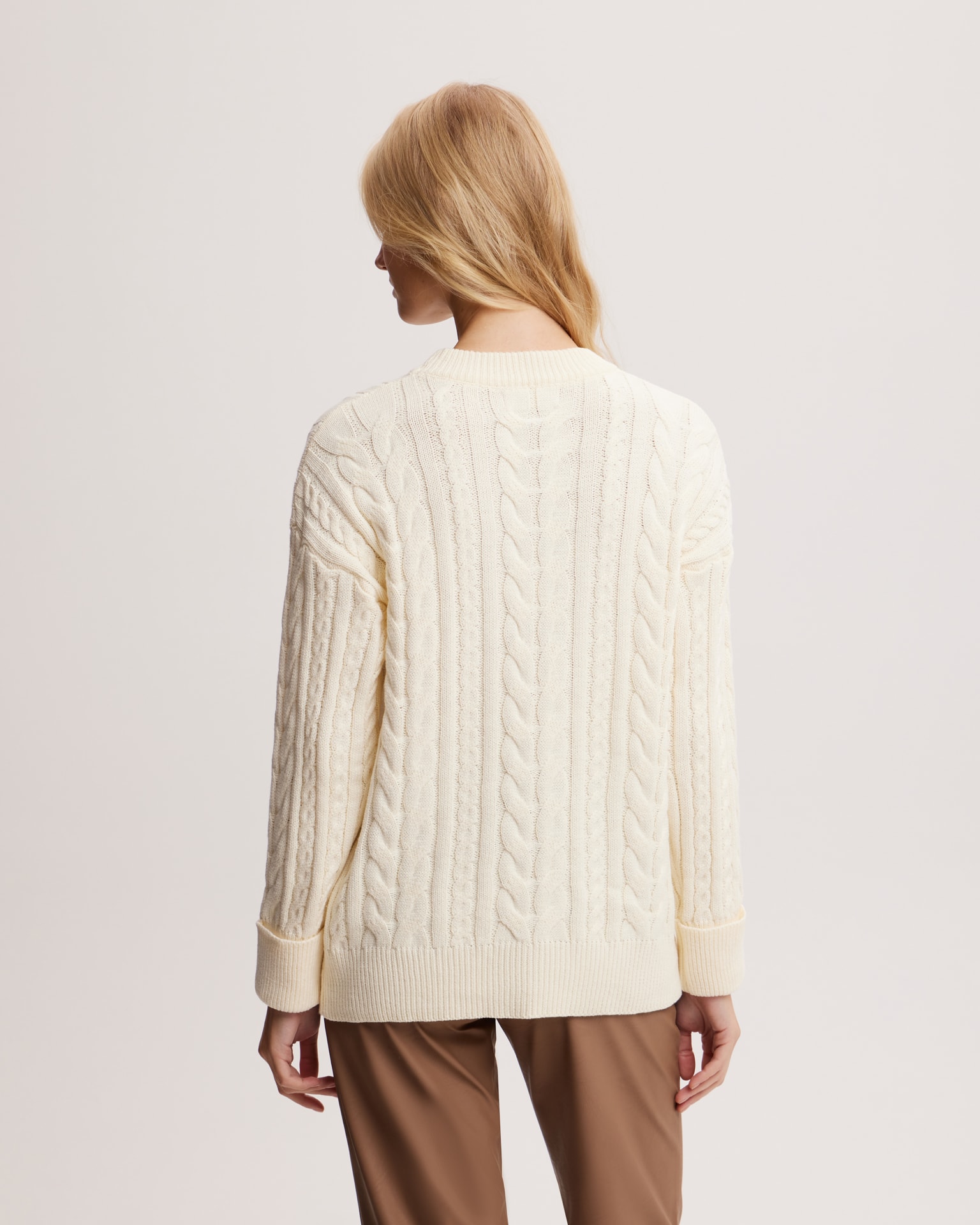 Textured jumper in white, White — photo 3