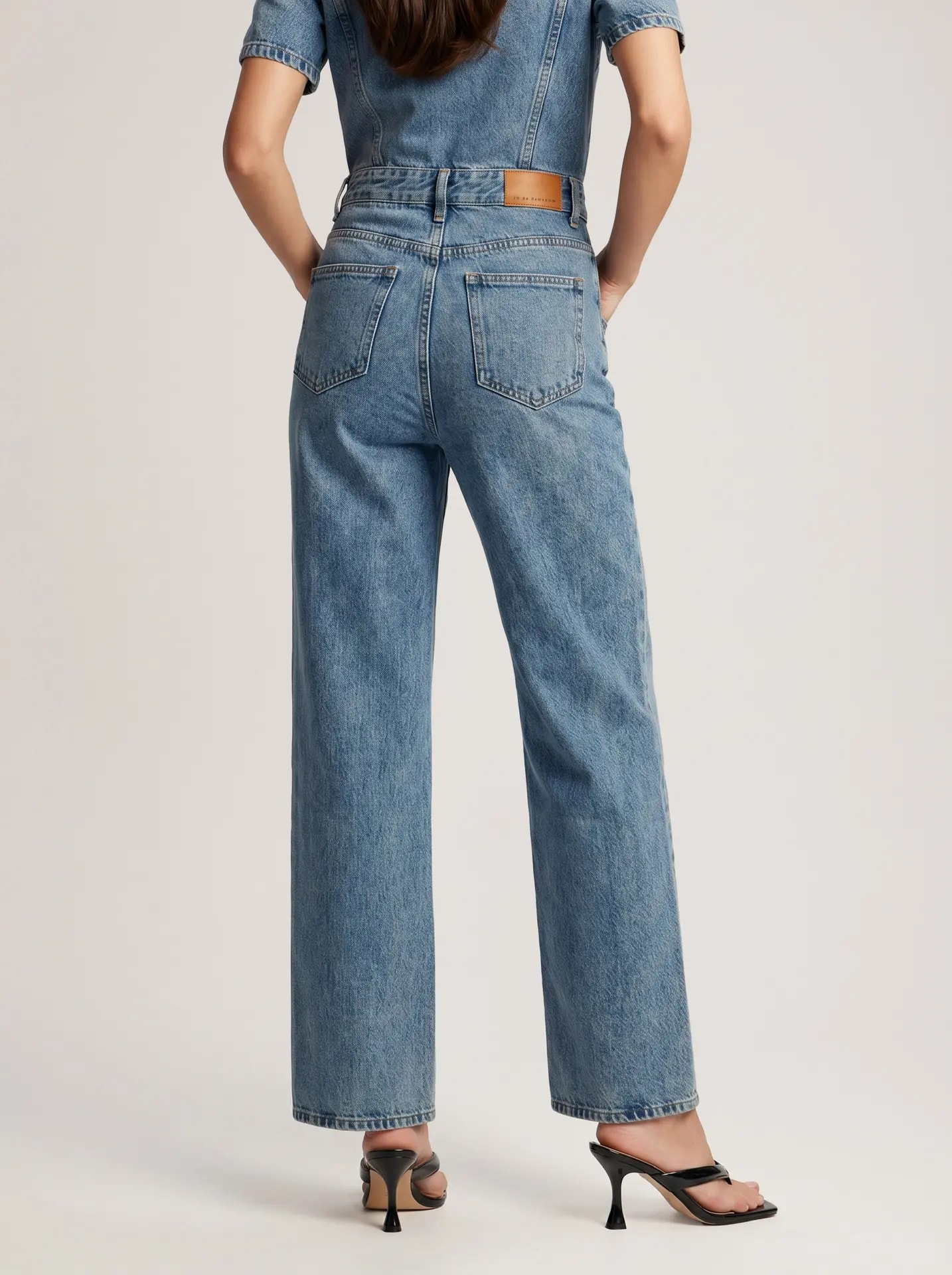 denim overalls, blue — photo 5