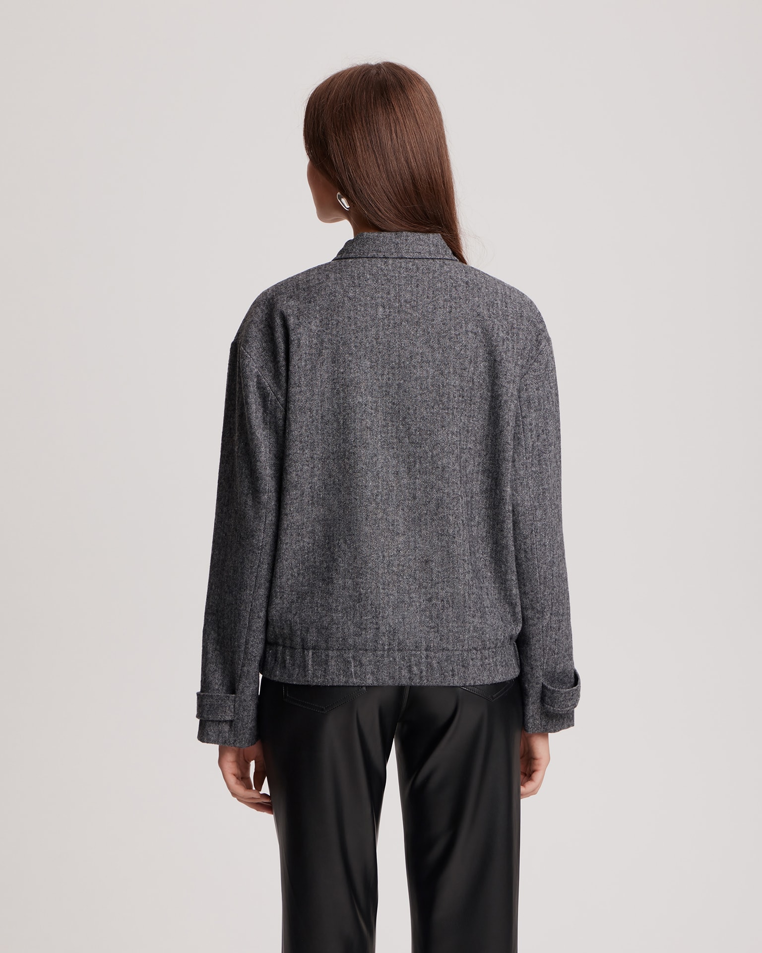 Wool bomber jacket, Dark Grey — photo 4