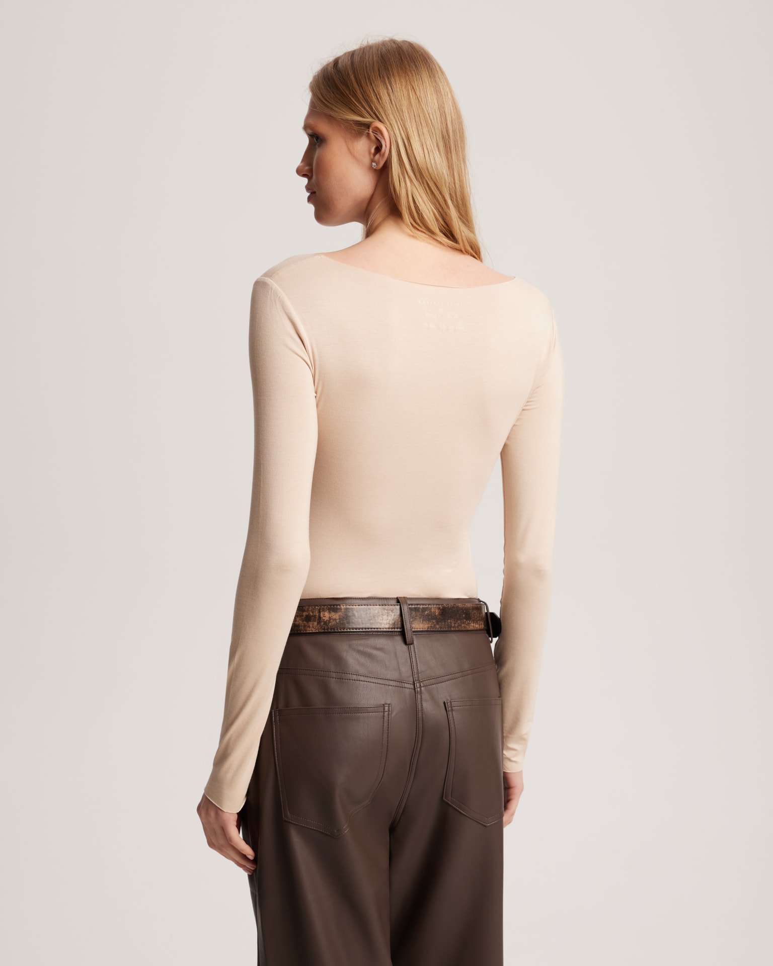 Long-sleeved jumper, Beige — photo 3