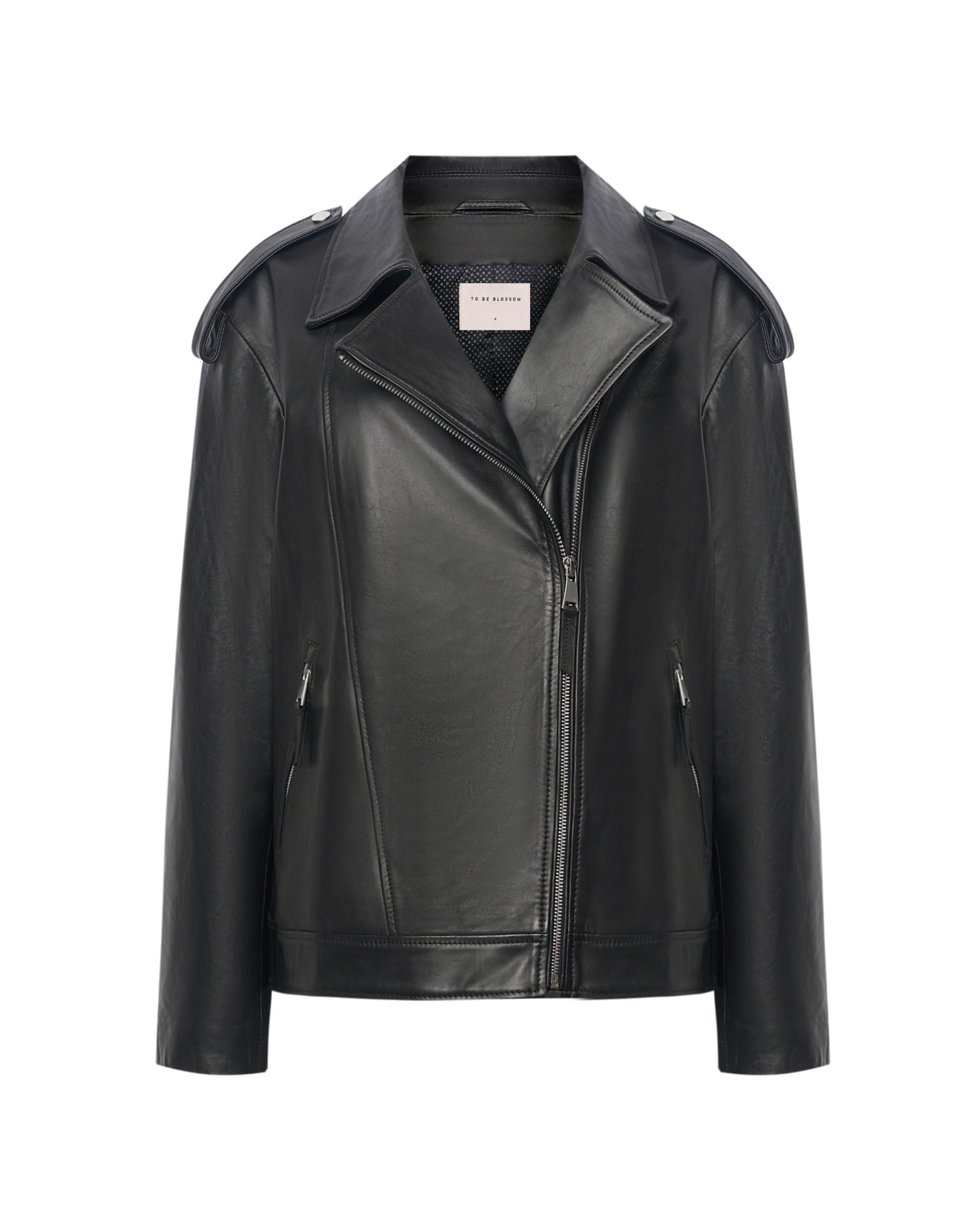 Leather biker jacket