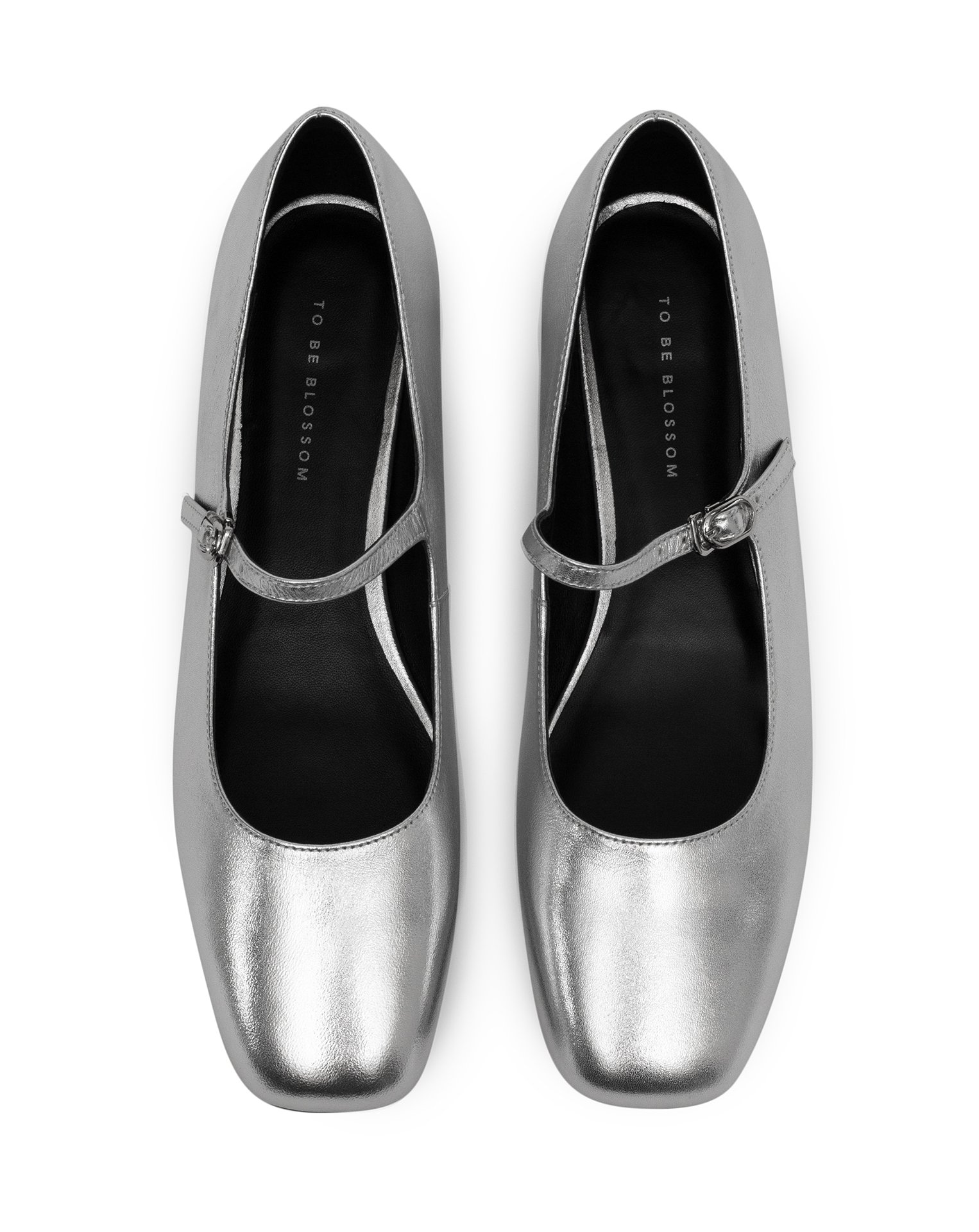 Silver Mary Jane shoes