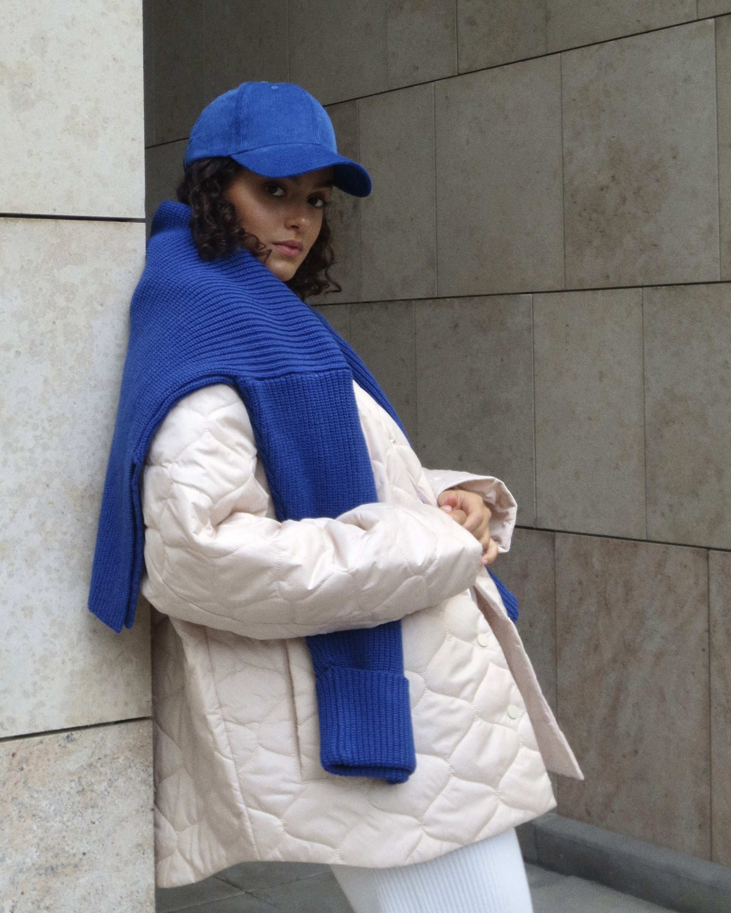 Electric blue baseball cap