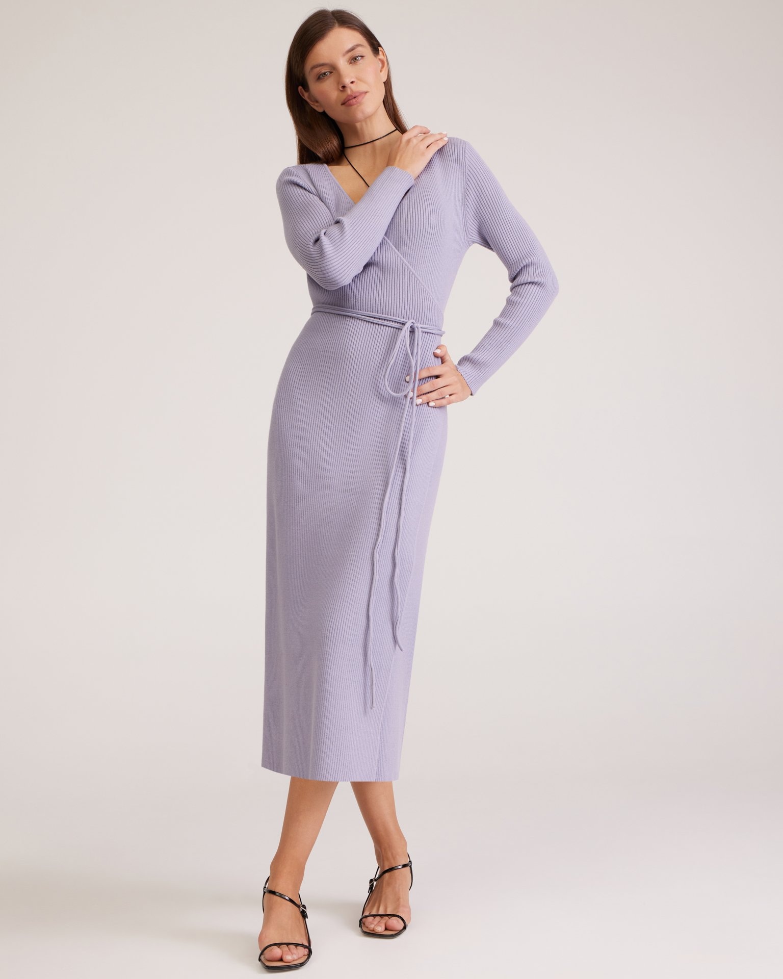 Lilac wrap dress