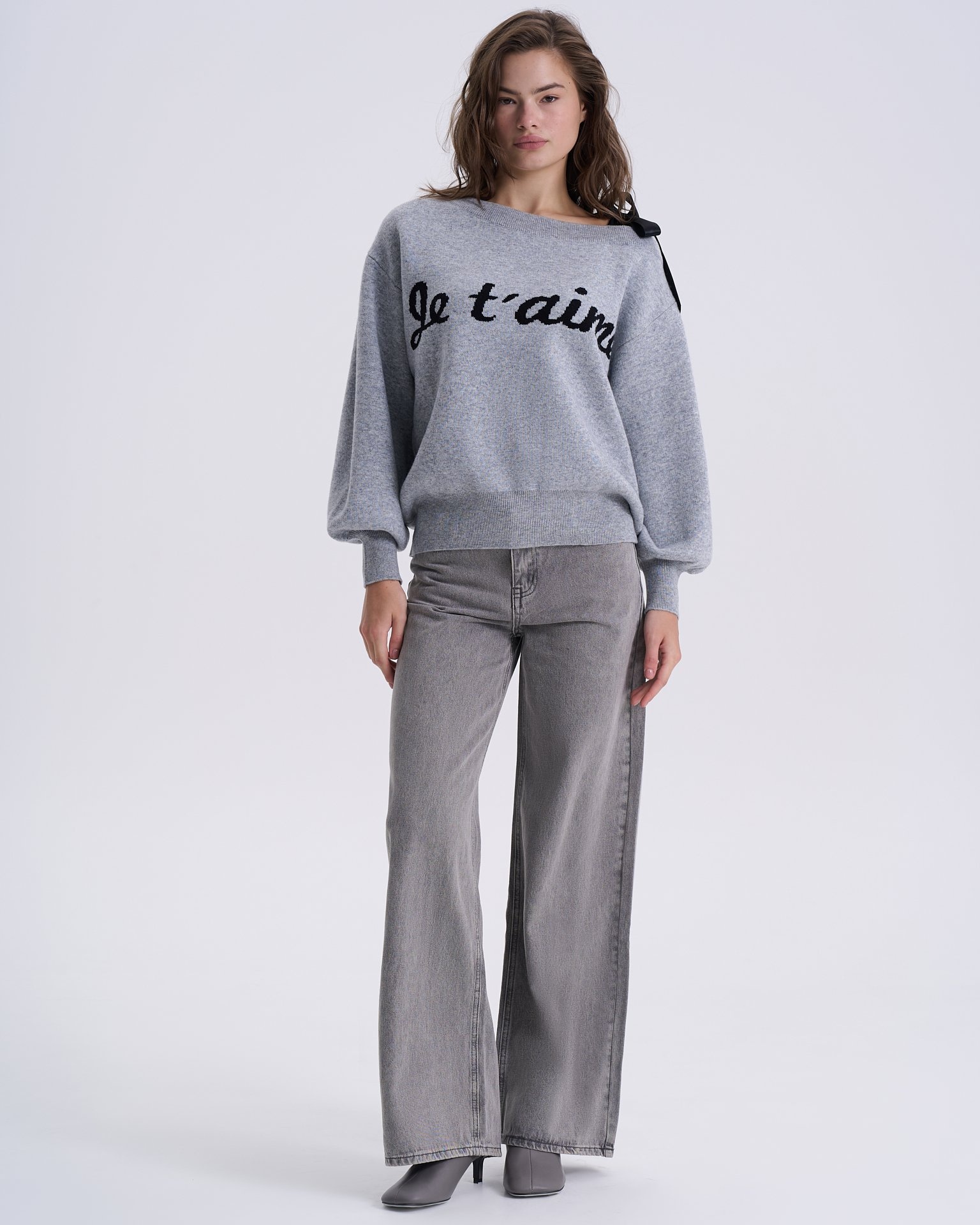 Jumper with Voluminous Sleeves