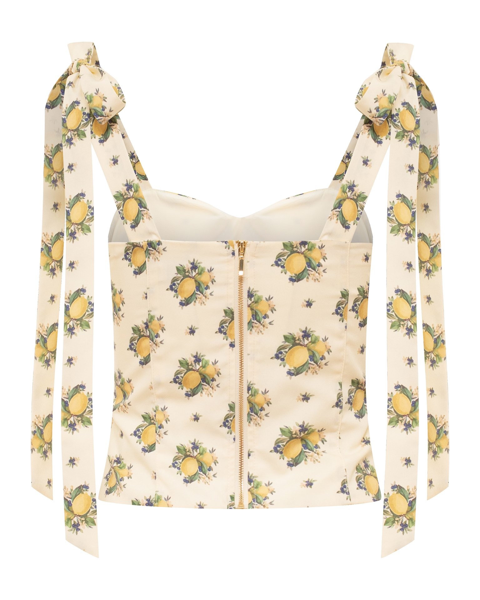 Lemon-print crop top