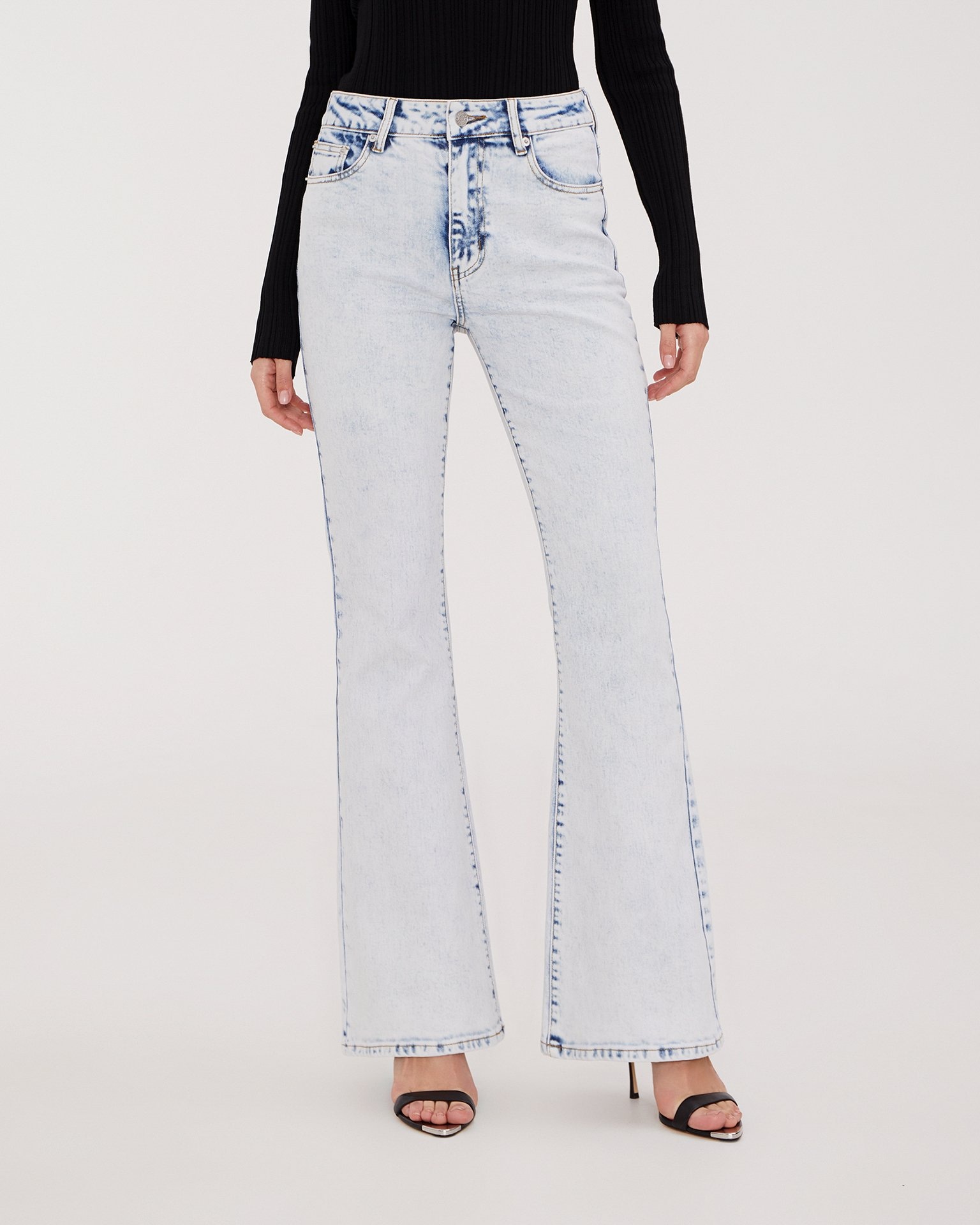 Light blue flared jeans