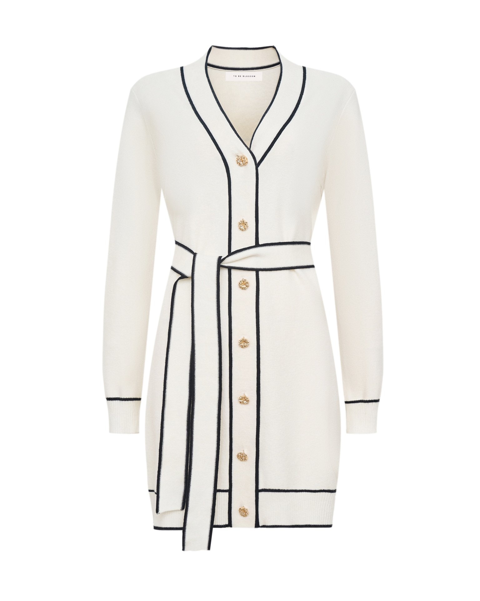 Dress with contrasting trim