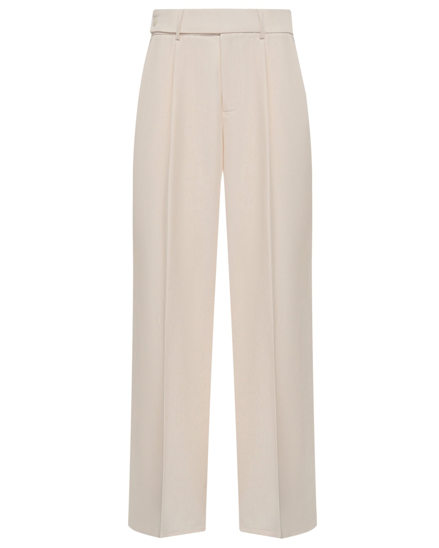 Loose-fit beige trousers