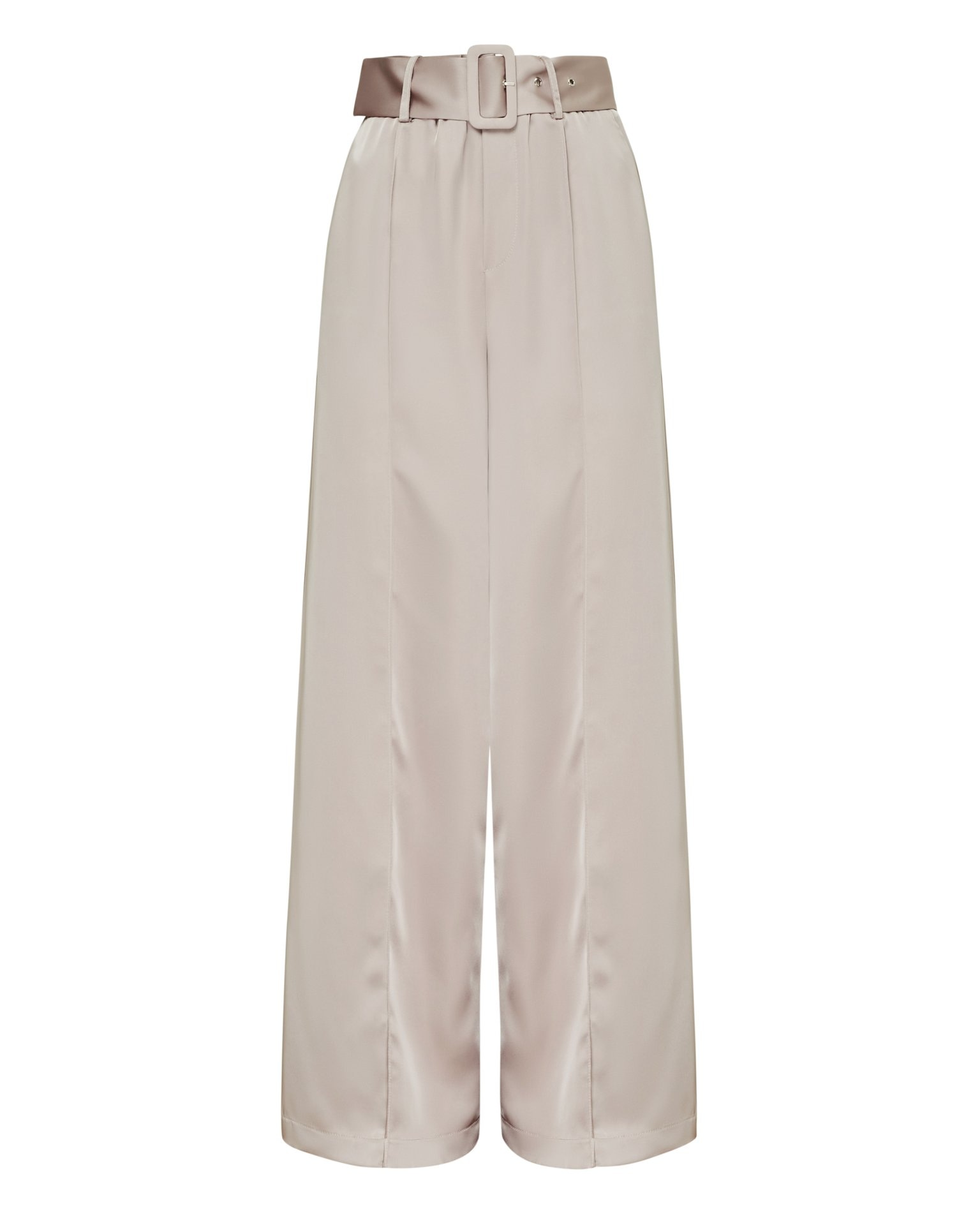 Wide-leg satin trousers