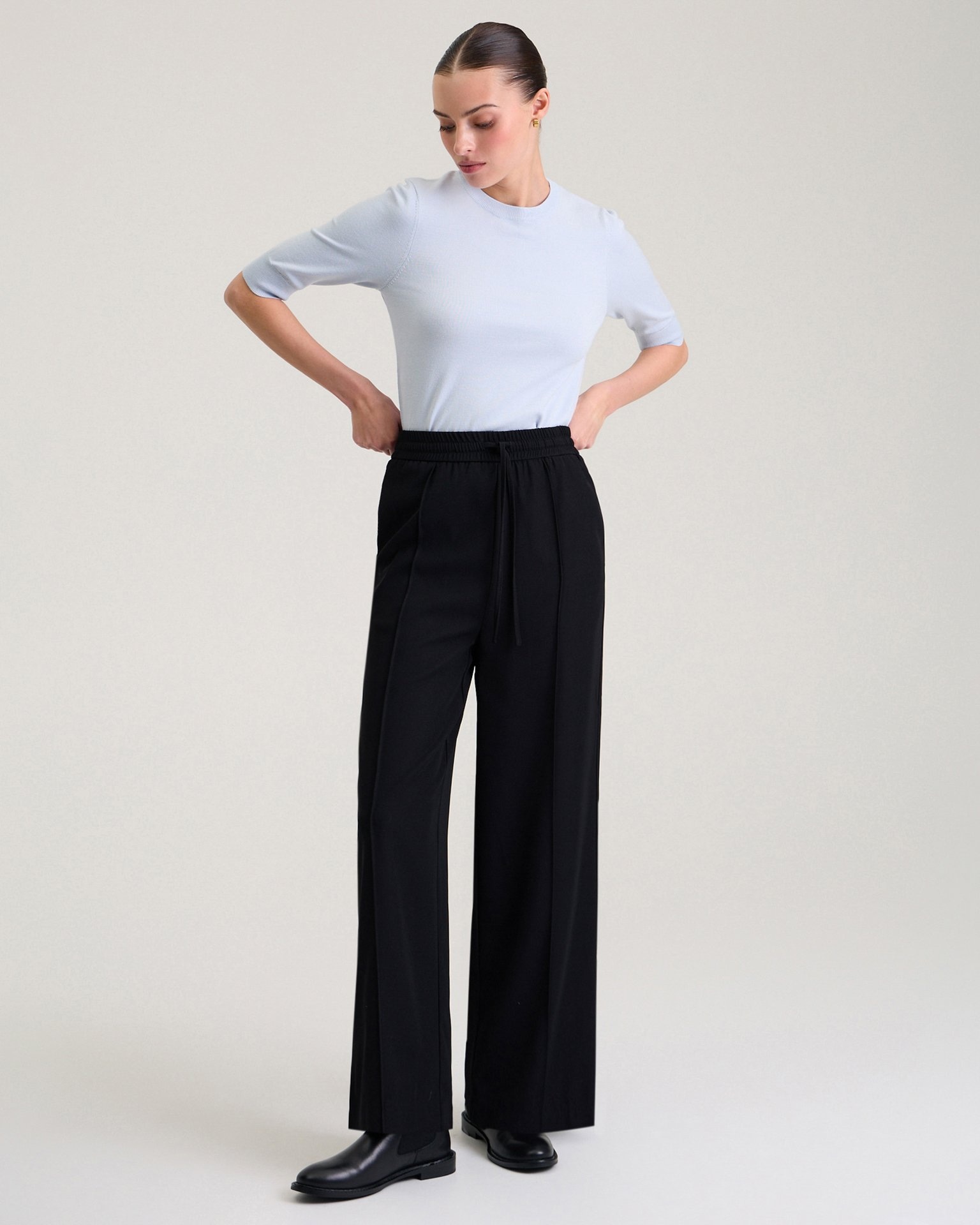 Black palazzo trousers