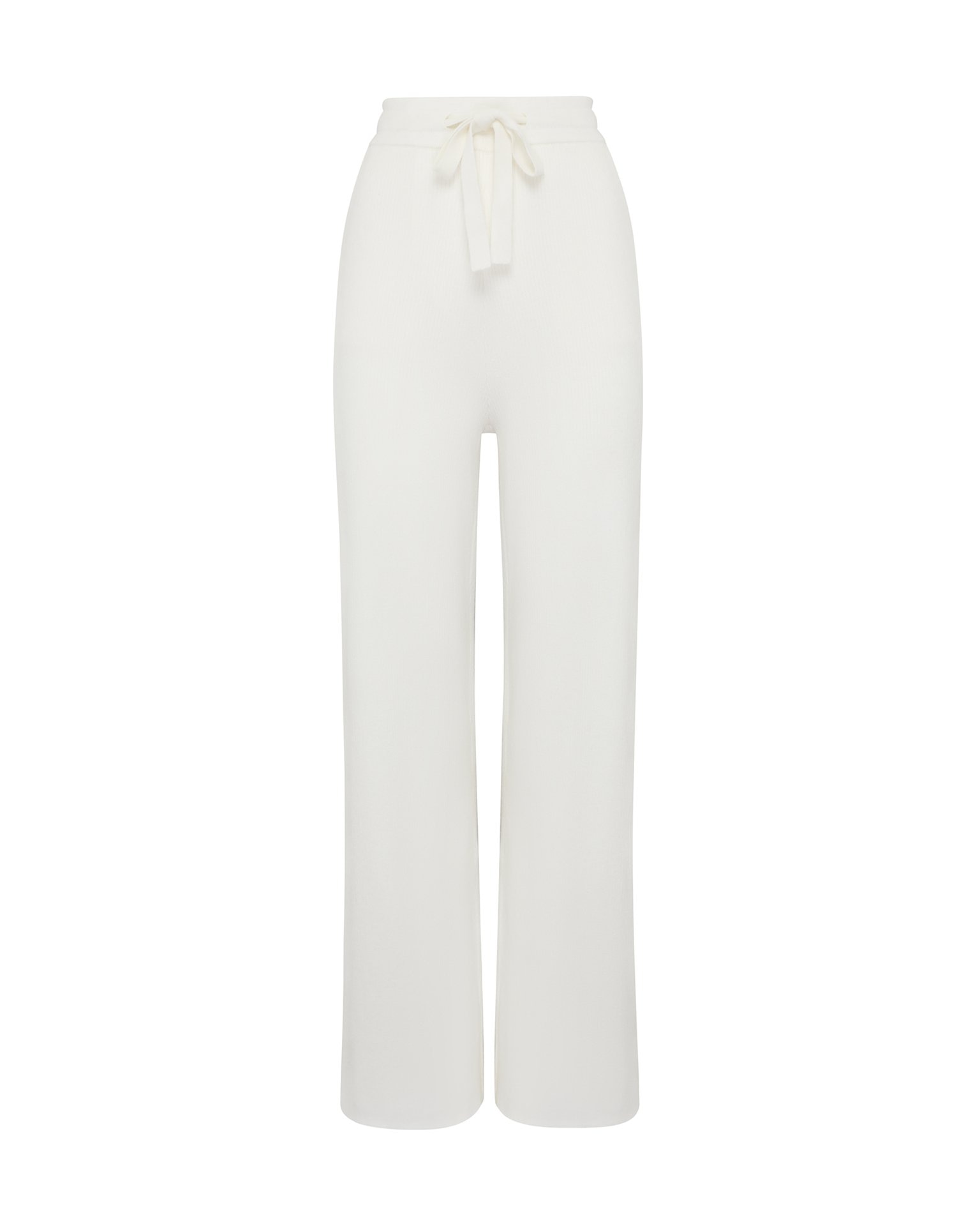 White knitted trousers