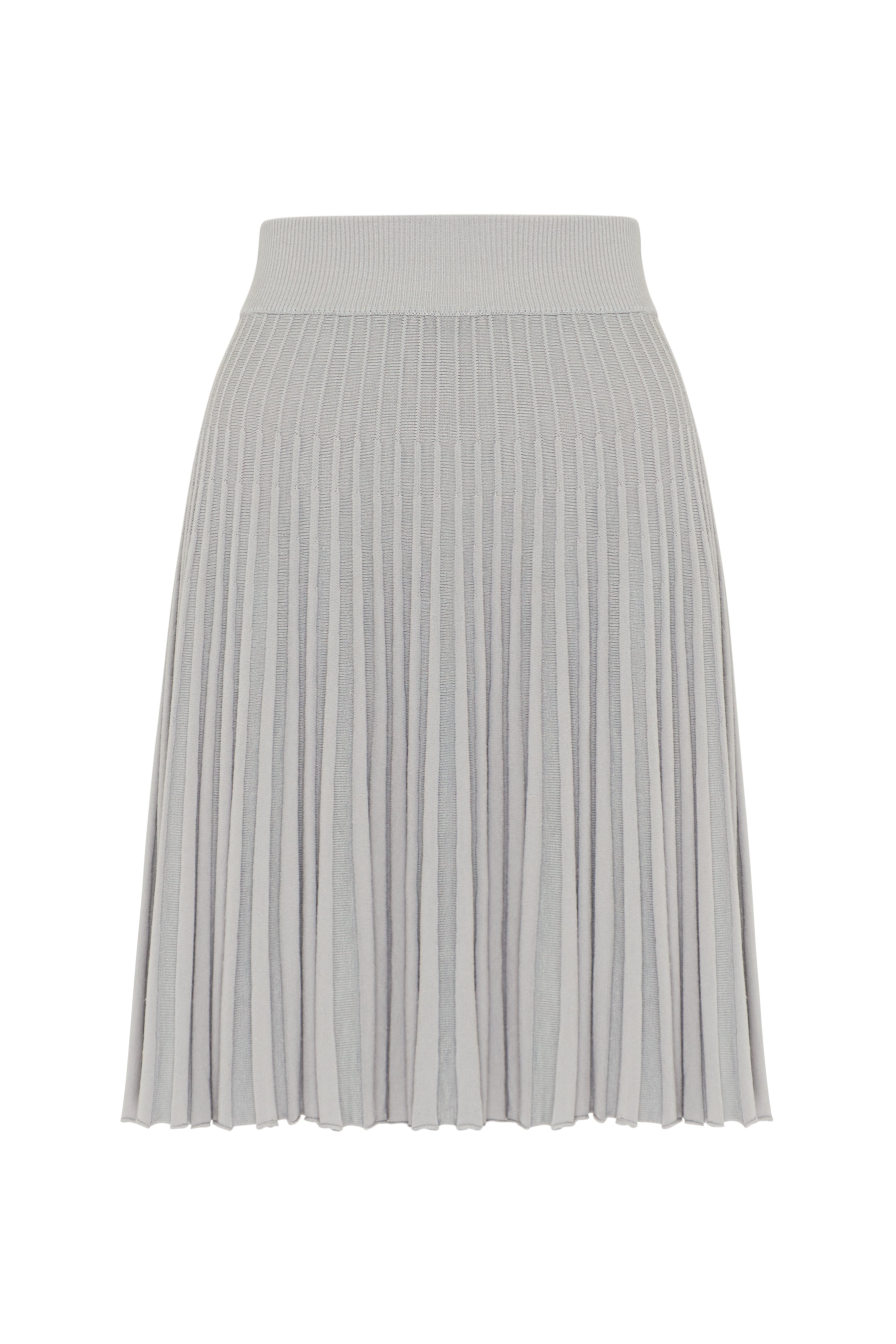 Grey pleated mini skirt