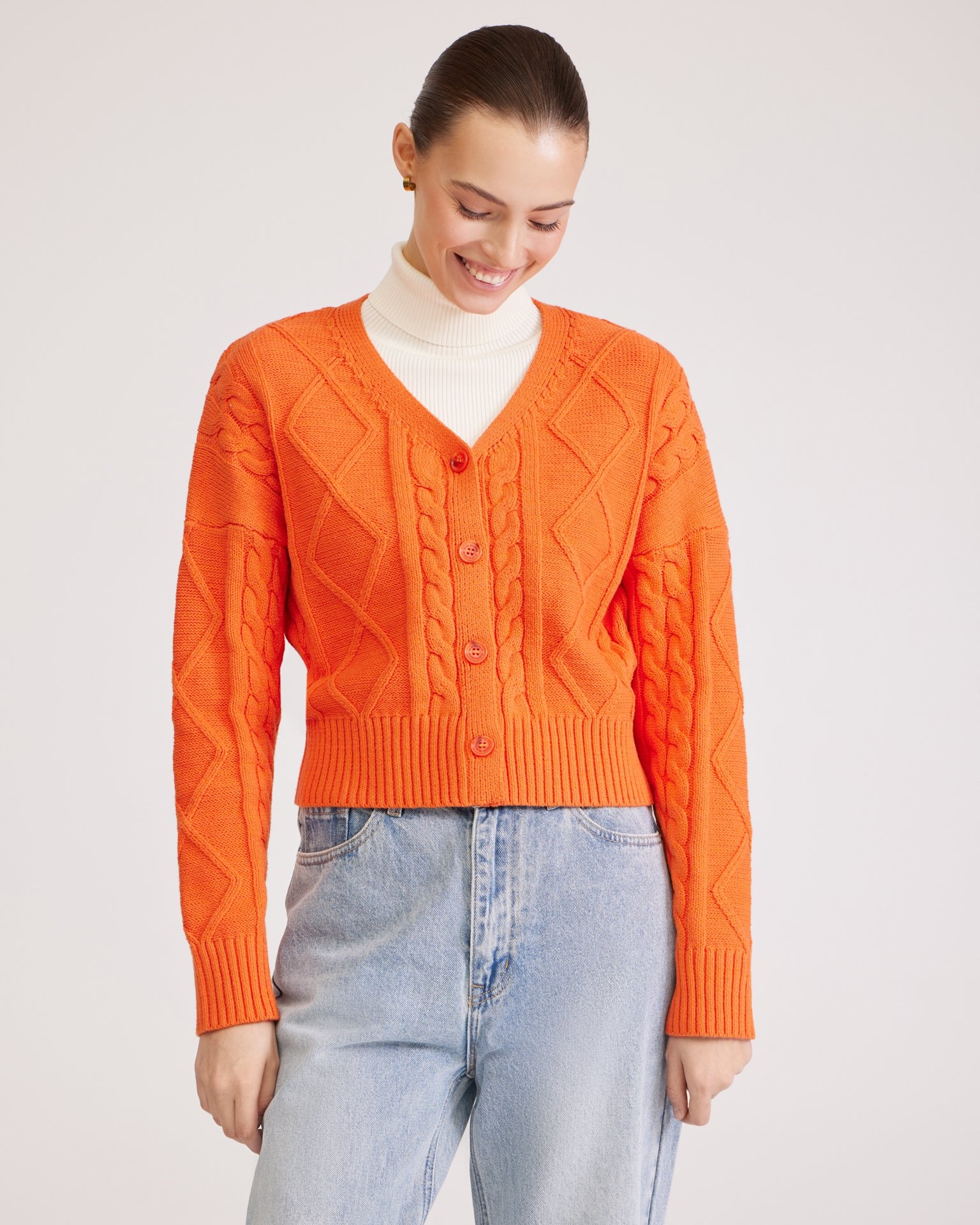 Orange cardigan