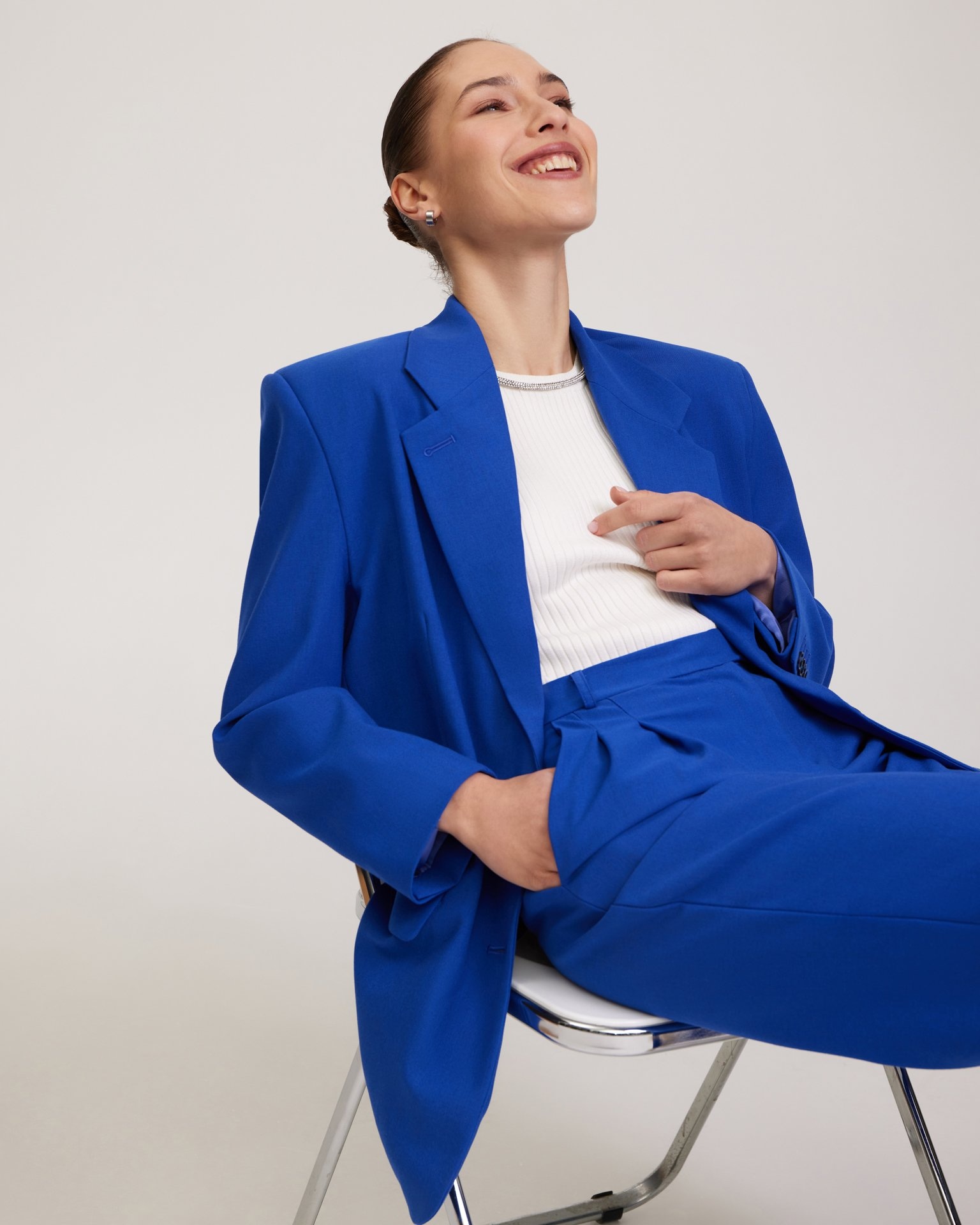 Electric blue jacket