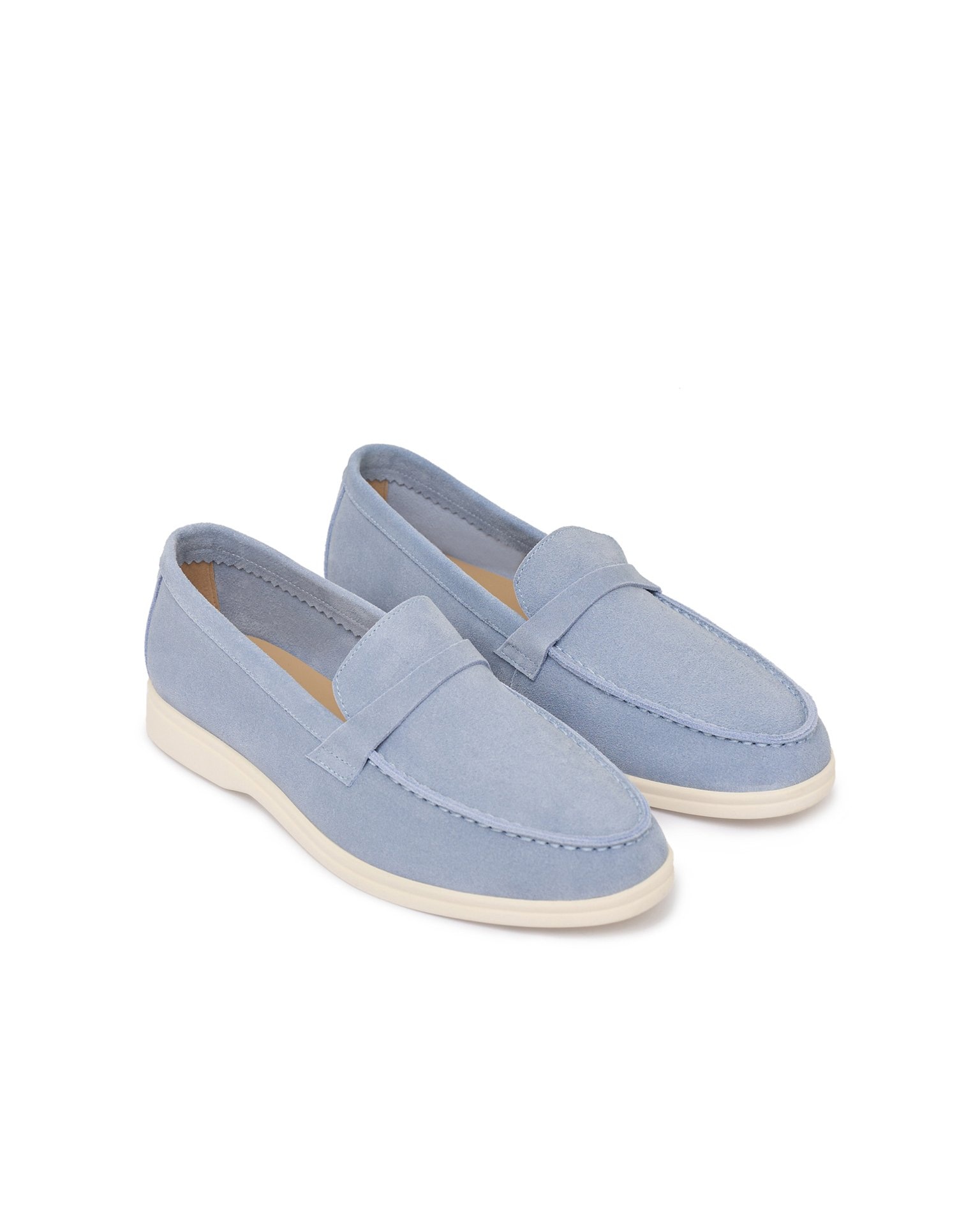 Blue loafers