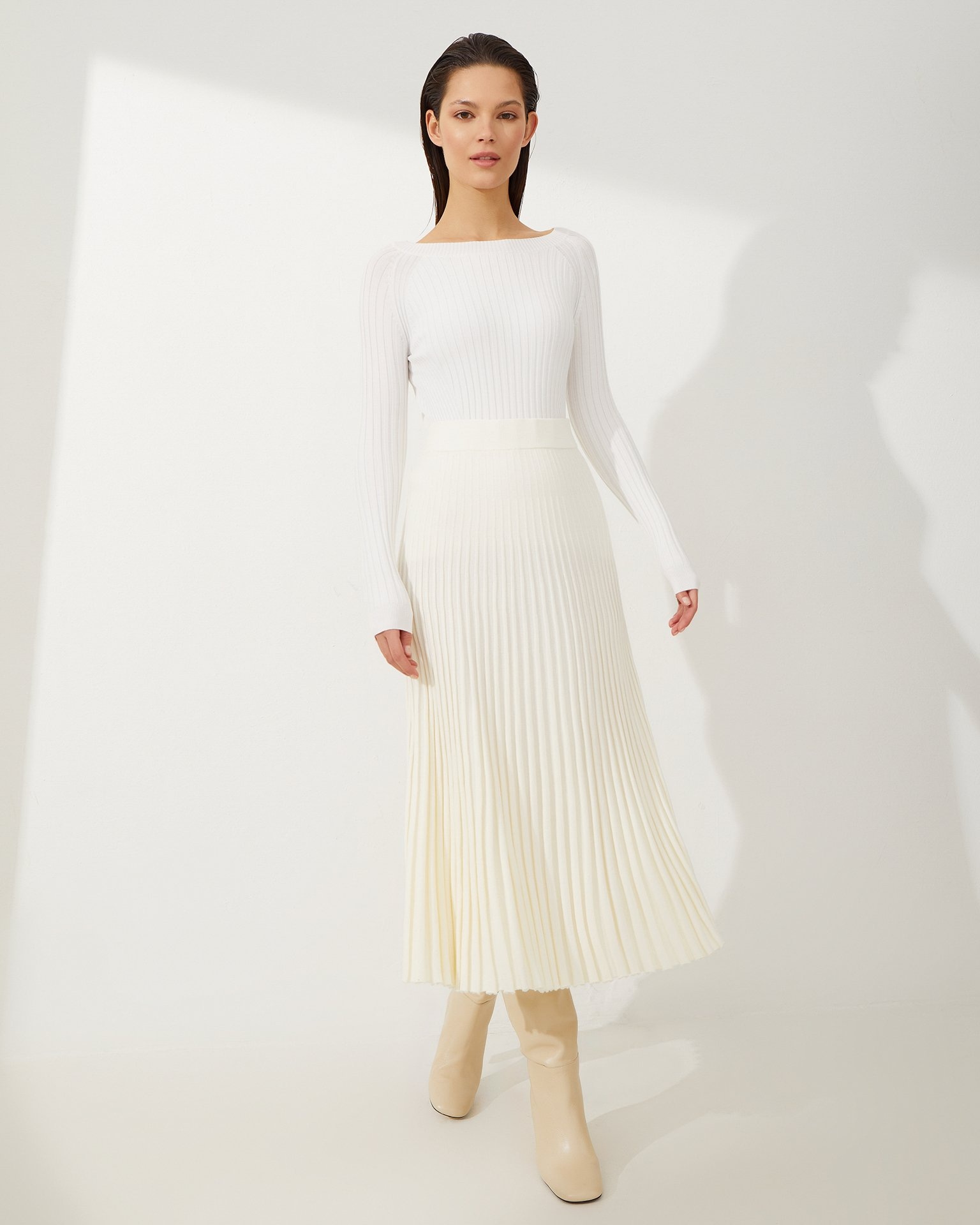 A long-sleeved jumper