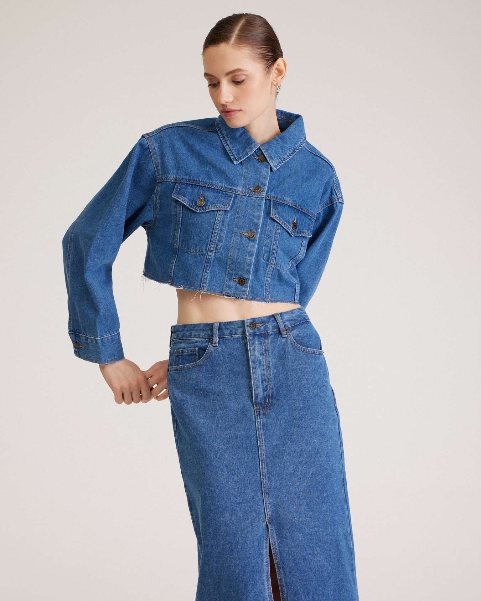 Cropped Denim Jacket