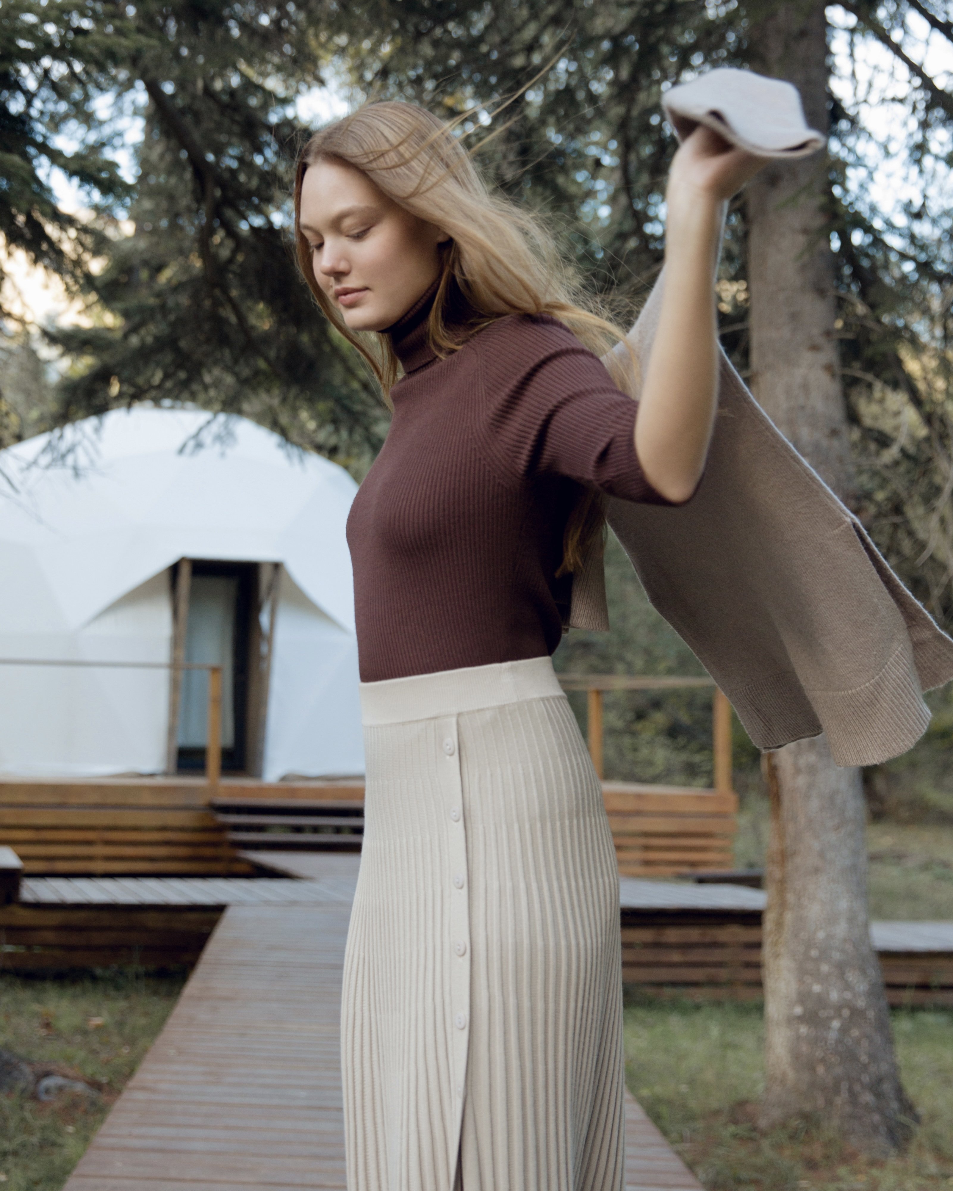 Jumper with ¾ sleeves