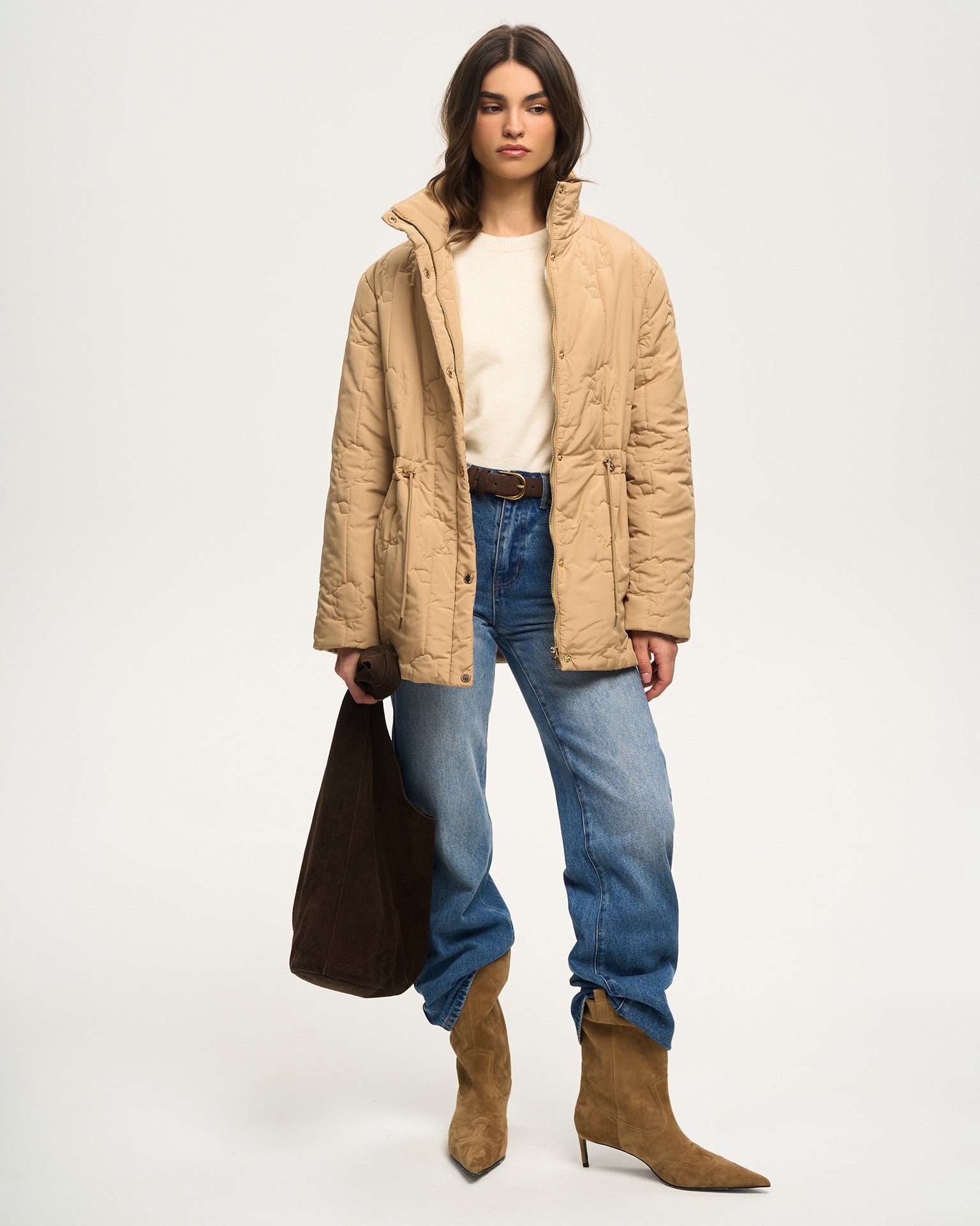 Jacket with designer 'Rose' quilting