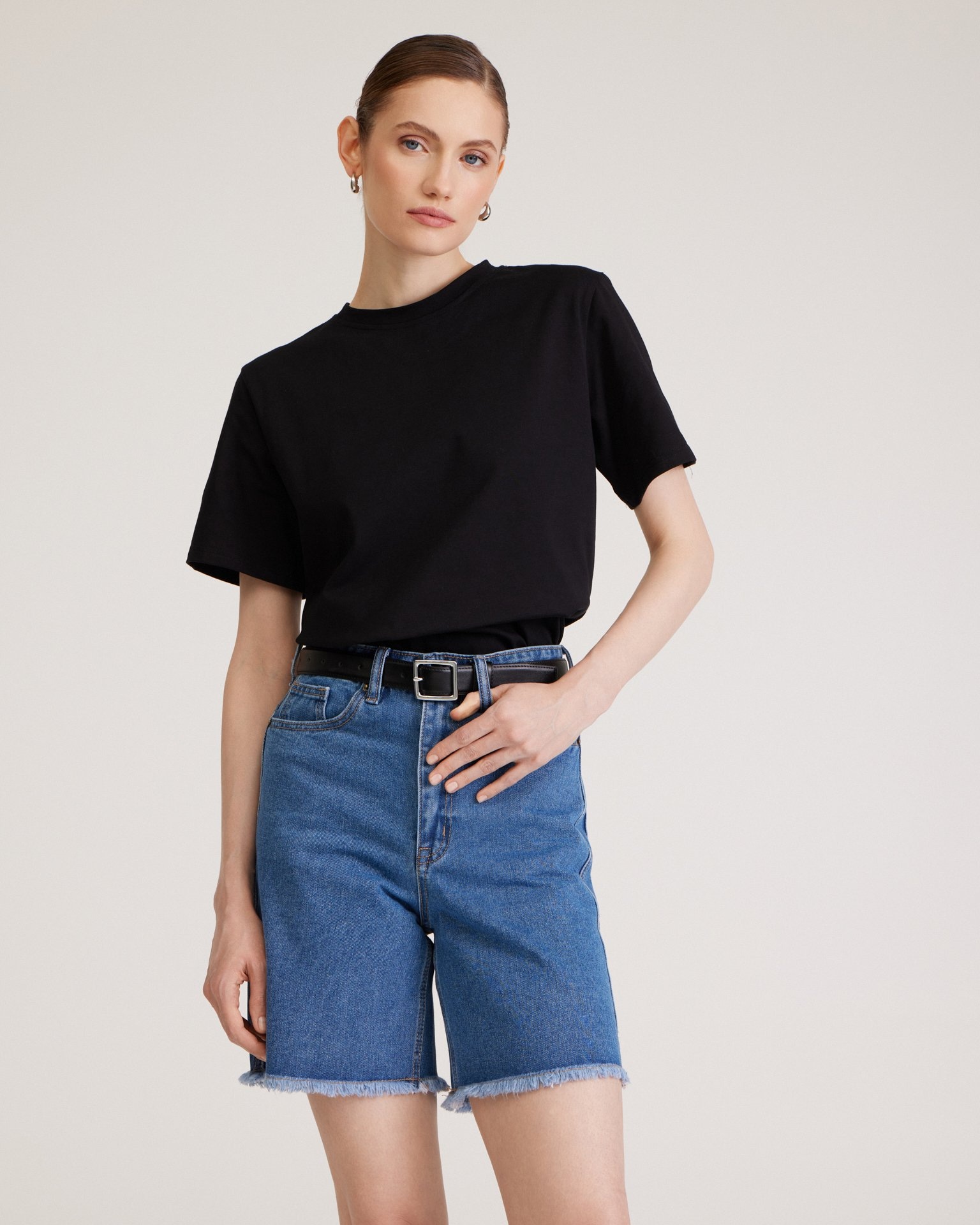 Denim Bermuda shorts