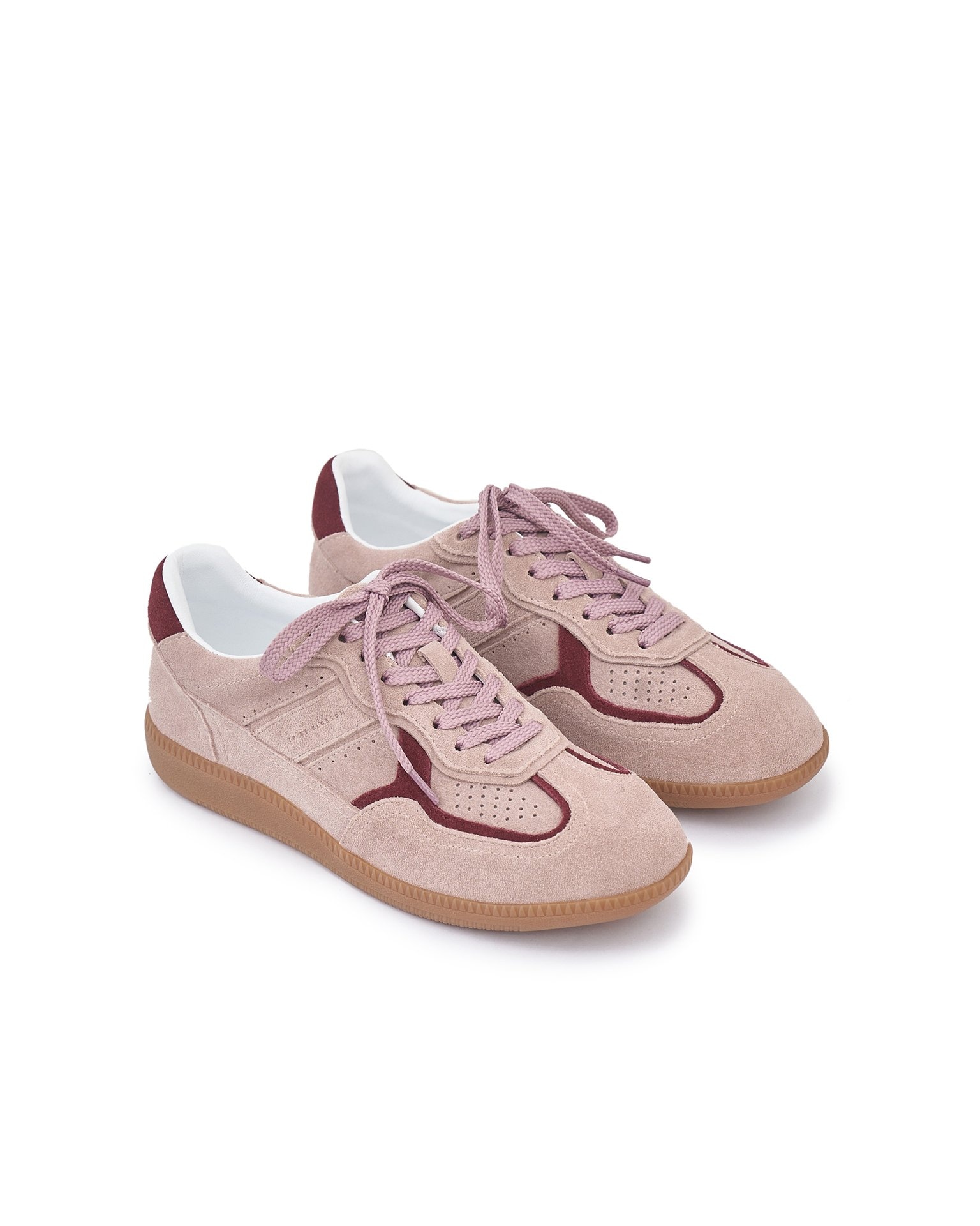 Pink suede trainers