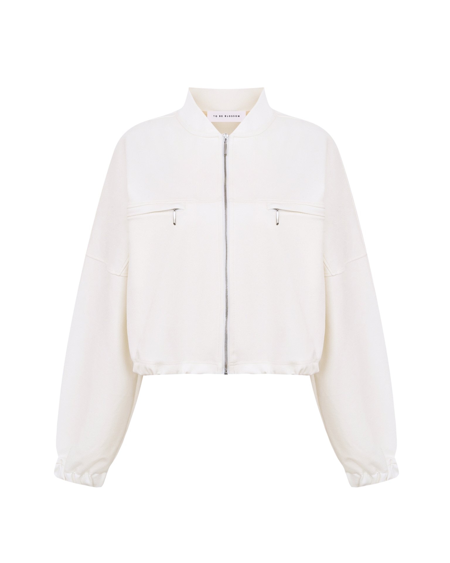 Bomber jacket with adjustable ribbed hem