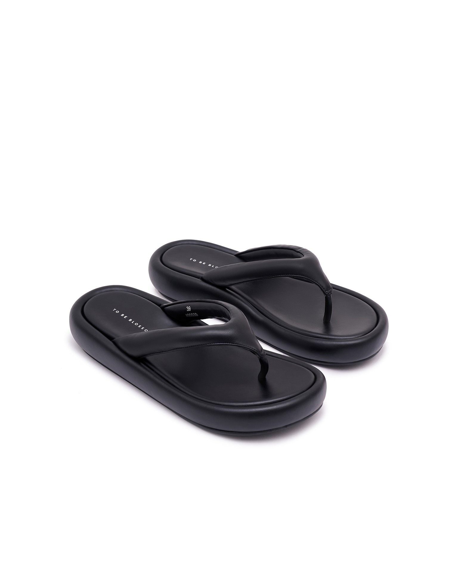 Black flip-flops