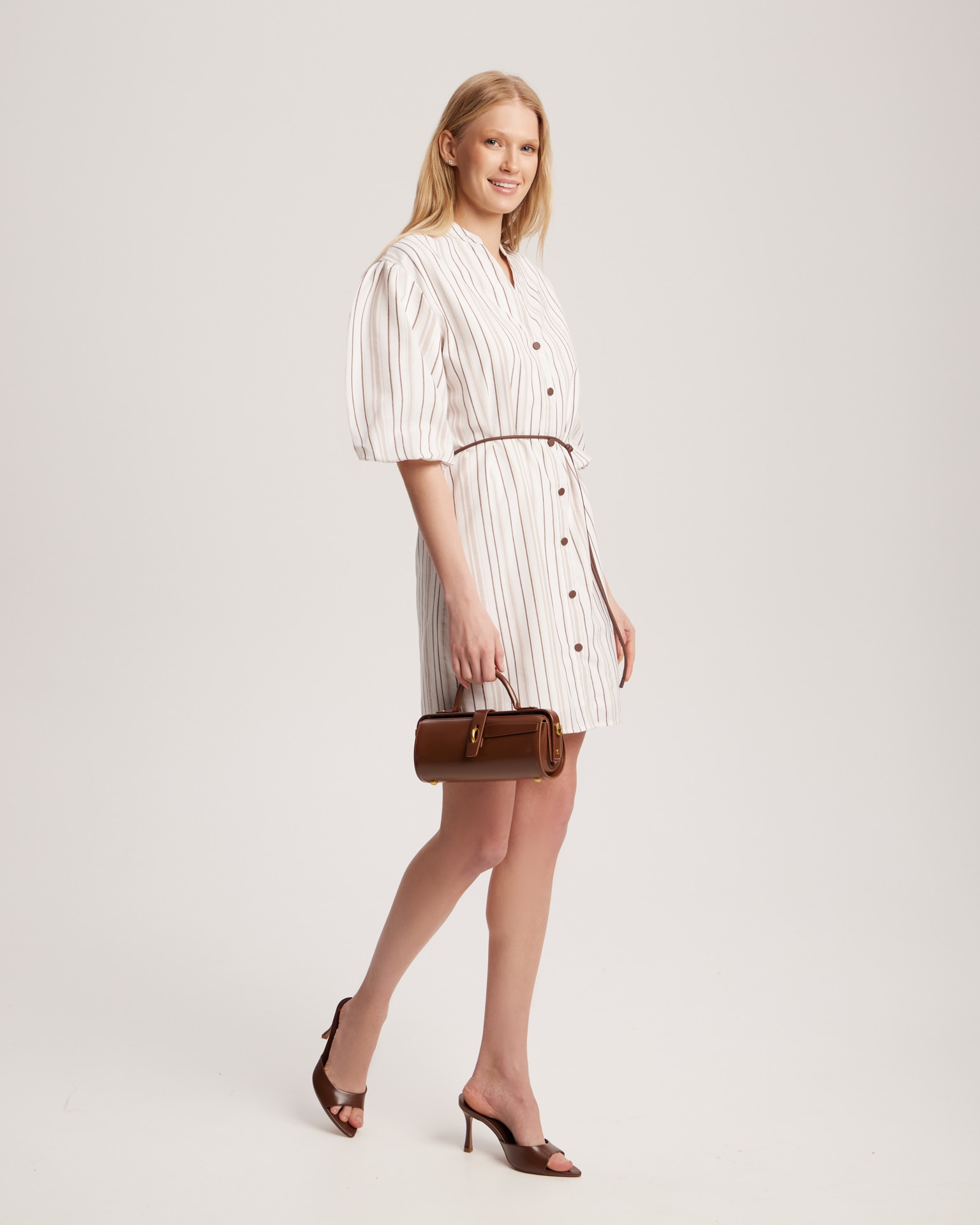 Striped cotton dress